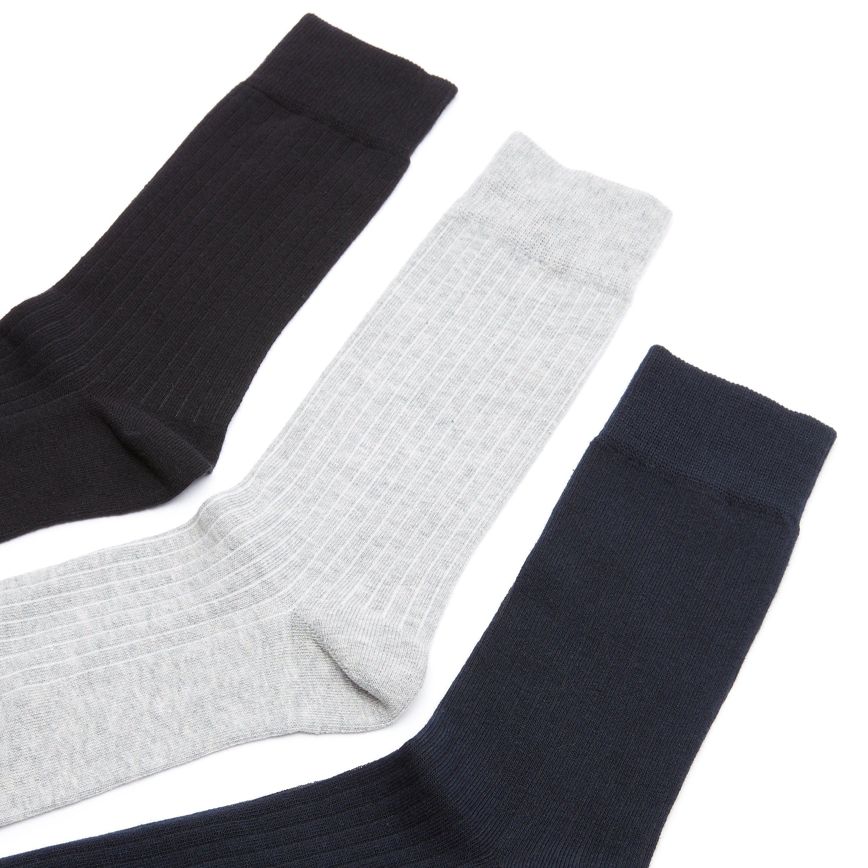 جوارب بطول متوسط - طقم من 3 أزواج-men-socks-image-2