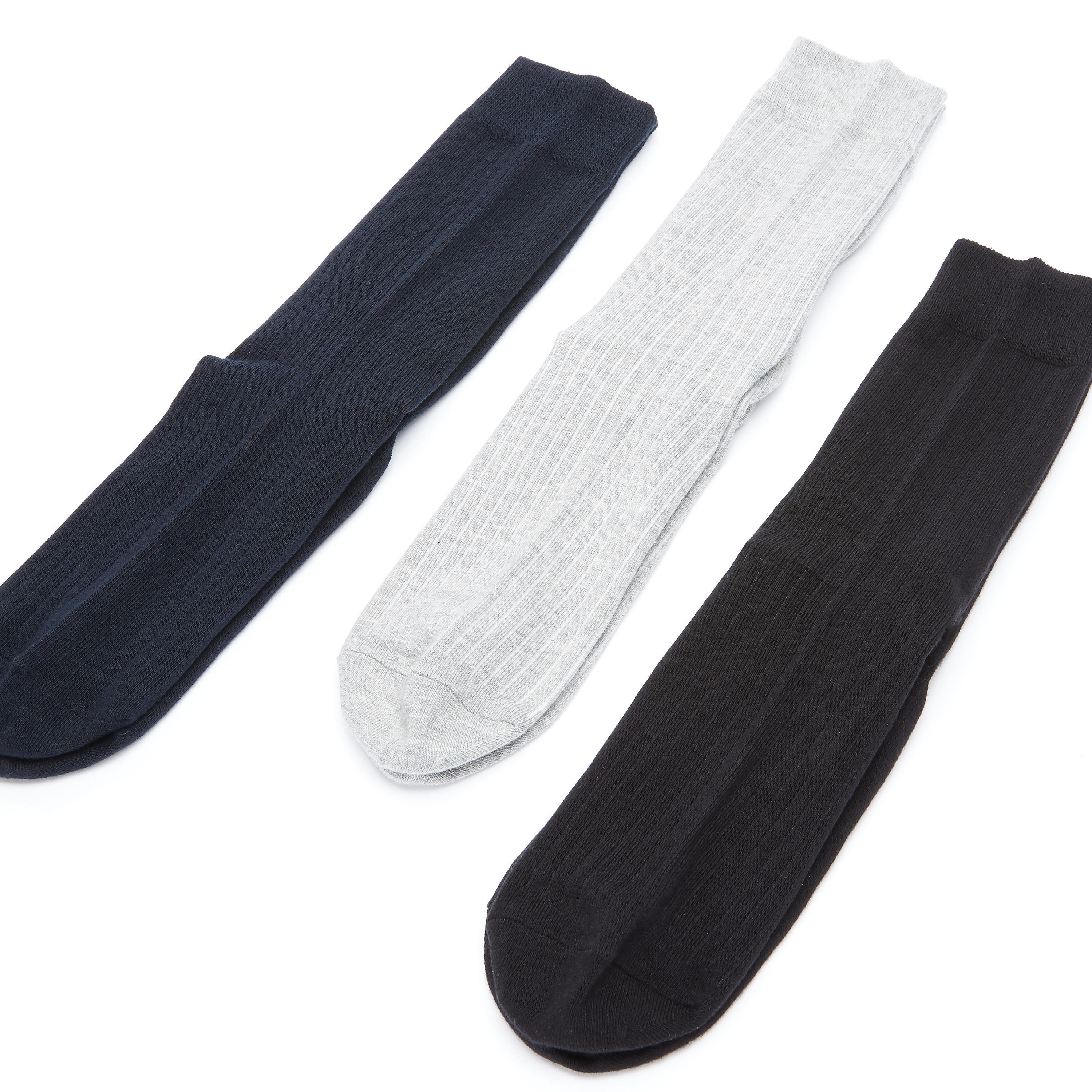 جوارب بطول متوسط - طقم من 3 أزواج-men-socks-image-3