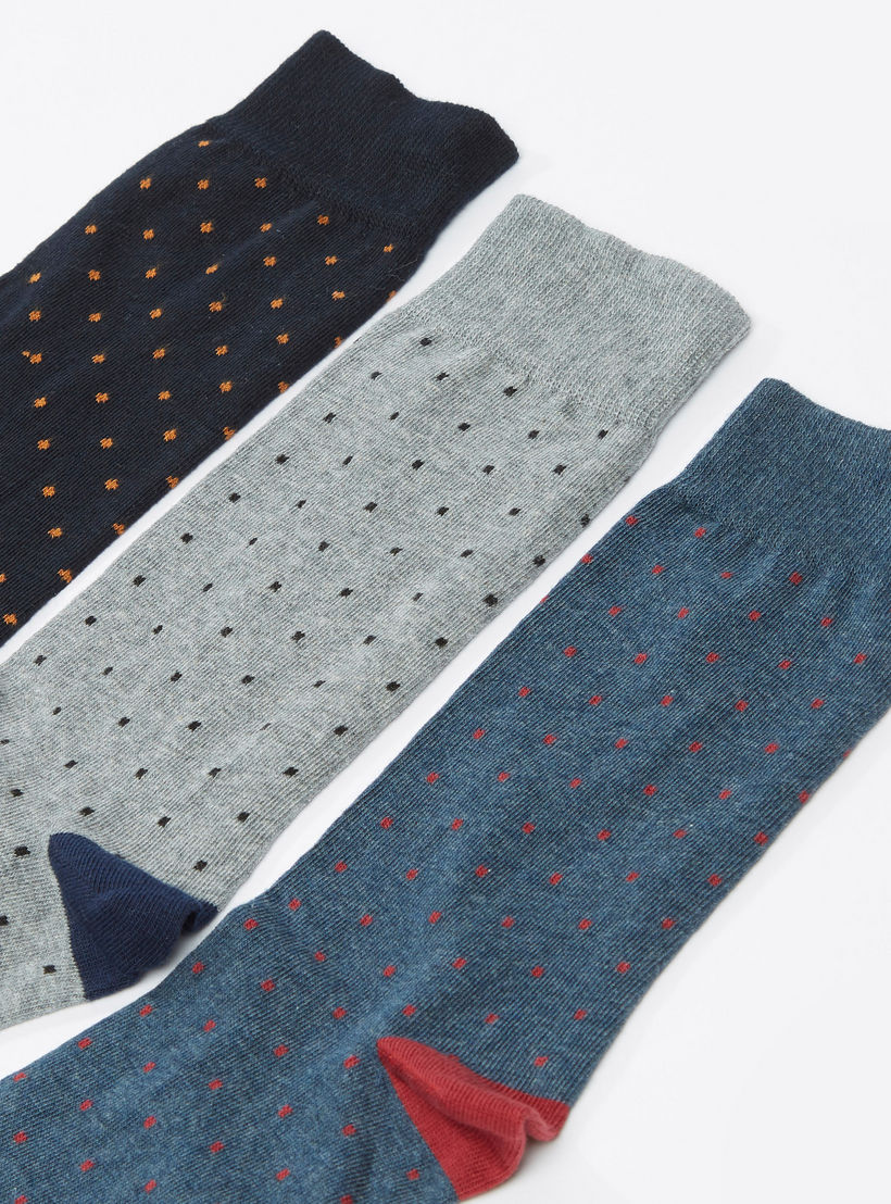 جوارب بطول ربلة الساق بطبعات - طقم من 3 أزواج-men-socks-image-2