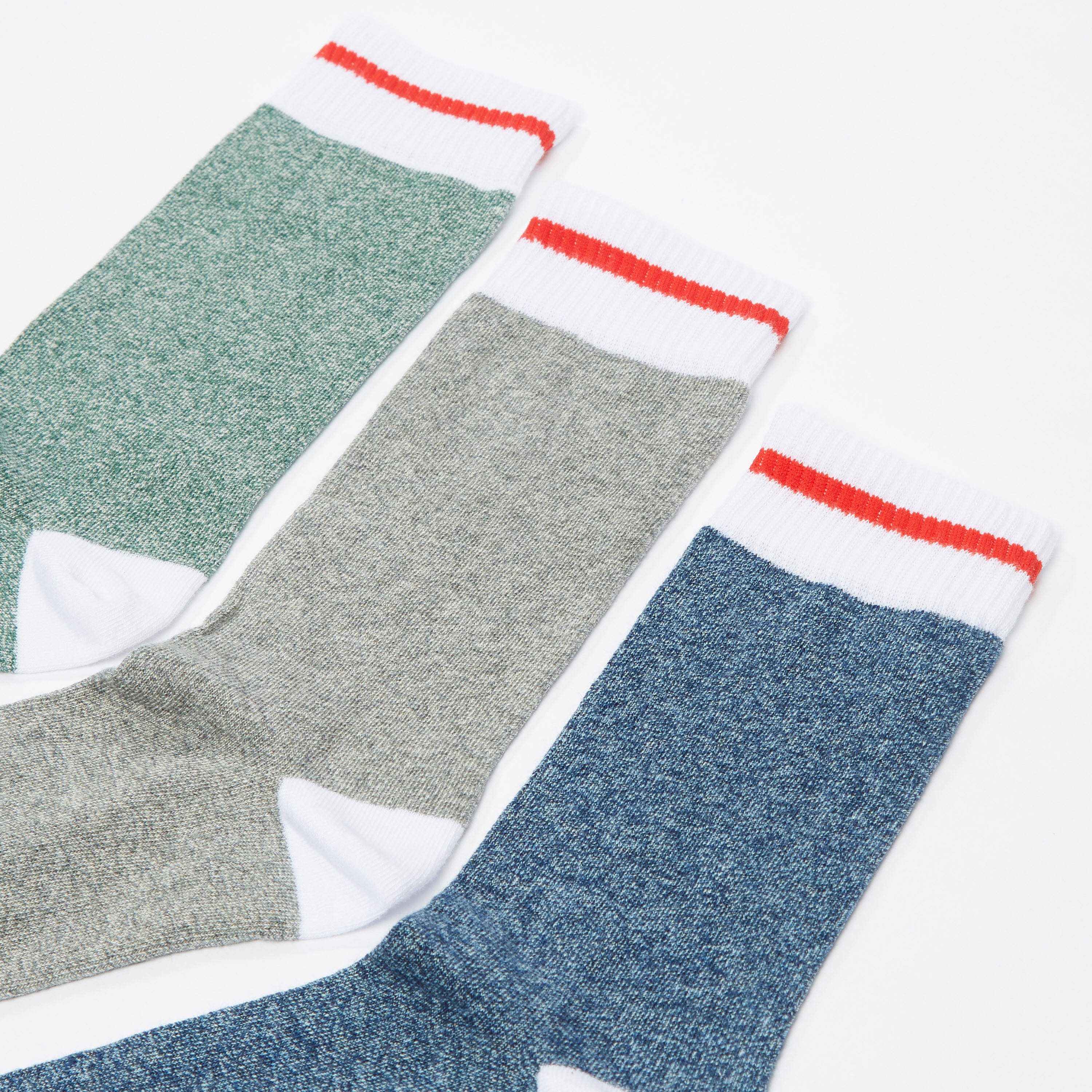 جوارب بارزة الملمس بطول ربلة الساق - طقم من 3 أزواج-men-socks-image-2