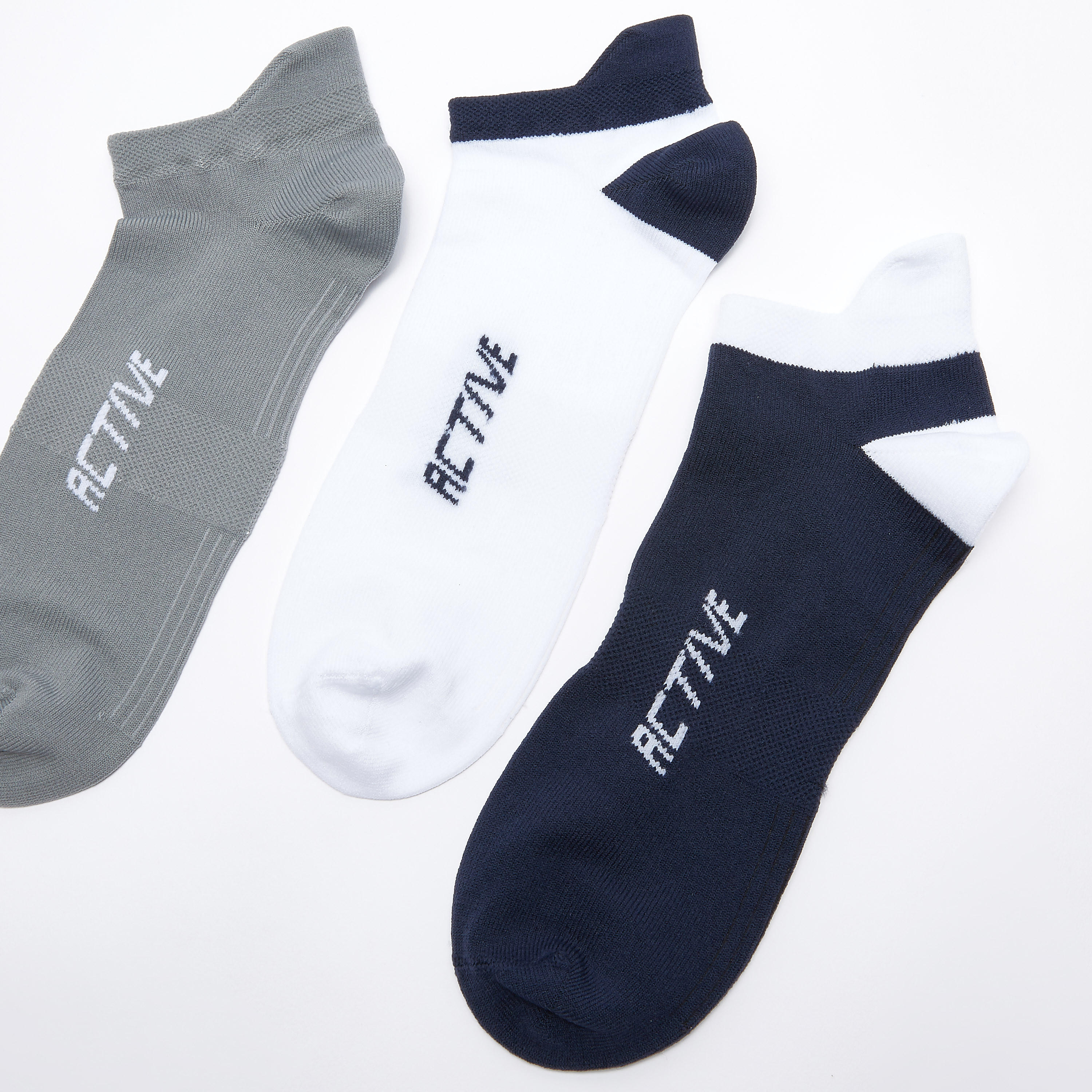 جوارب بطول الكاحل بطبعات - طقم من 3 أزواج-men-socks-image-1