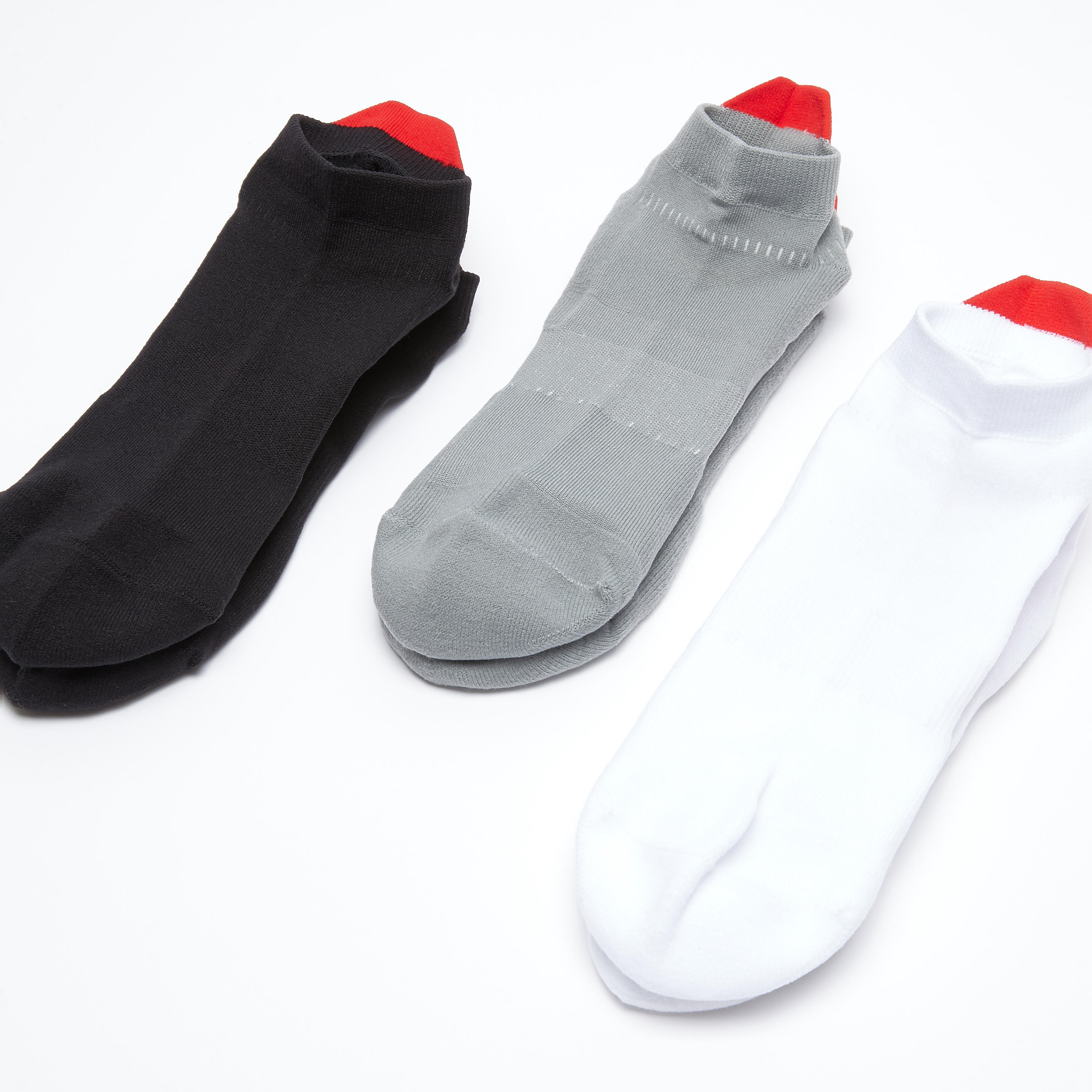 جوارب بطول الكاحل بطبعات نصيّة - طقم من 3 أزواج-men-socks-image-1