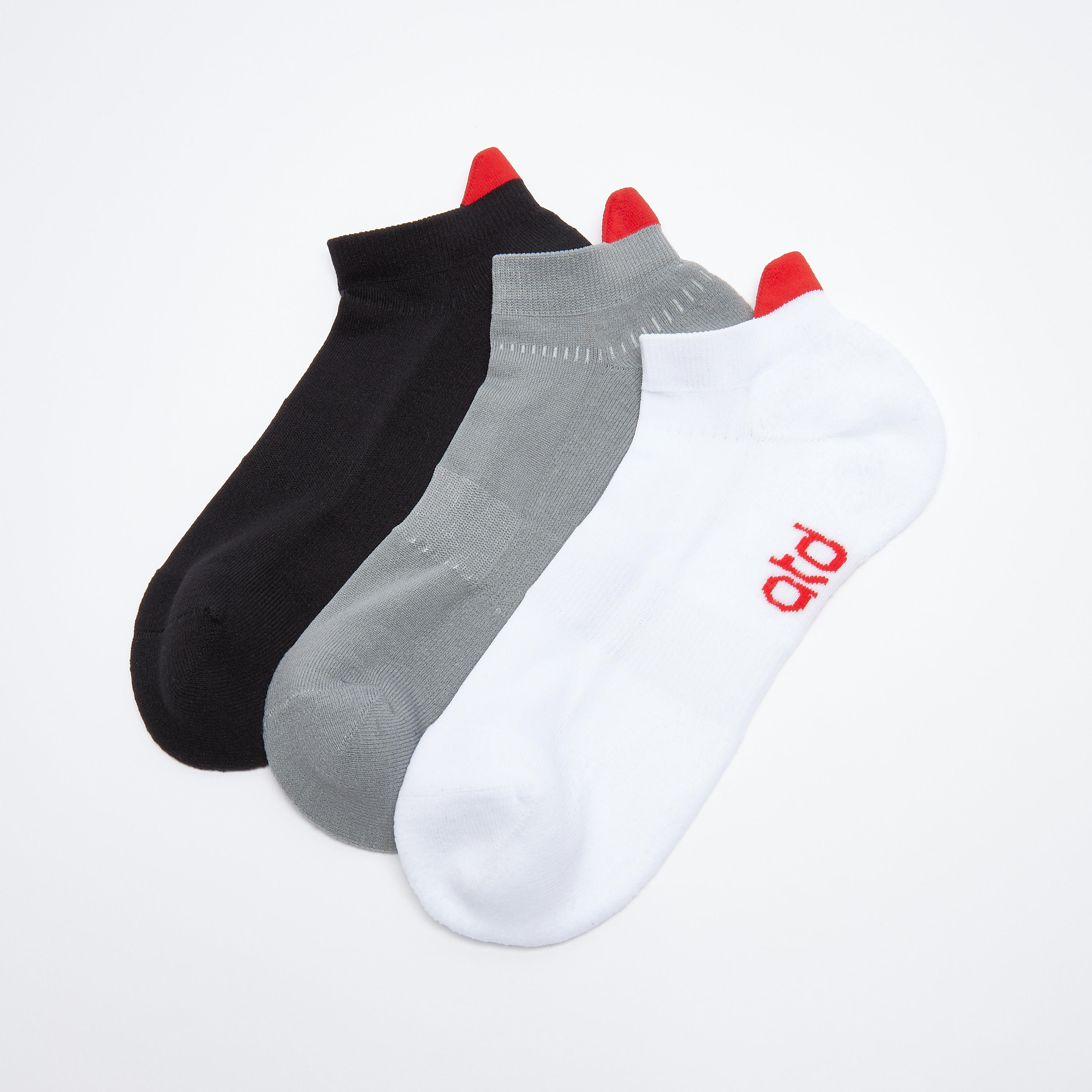 جوارب بطول الكاحل بطبعات نصيّة - طقم من 3 أزواج-men-socks-image-2