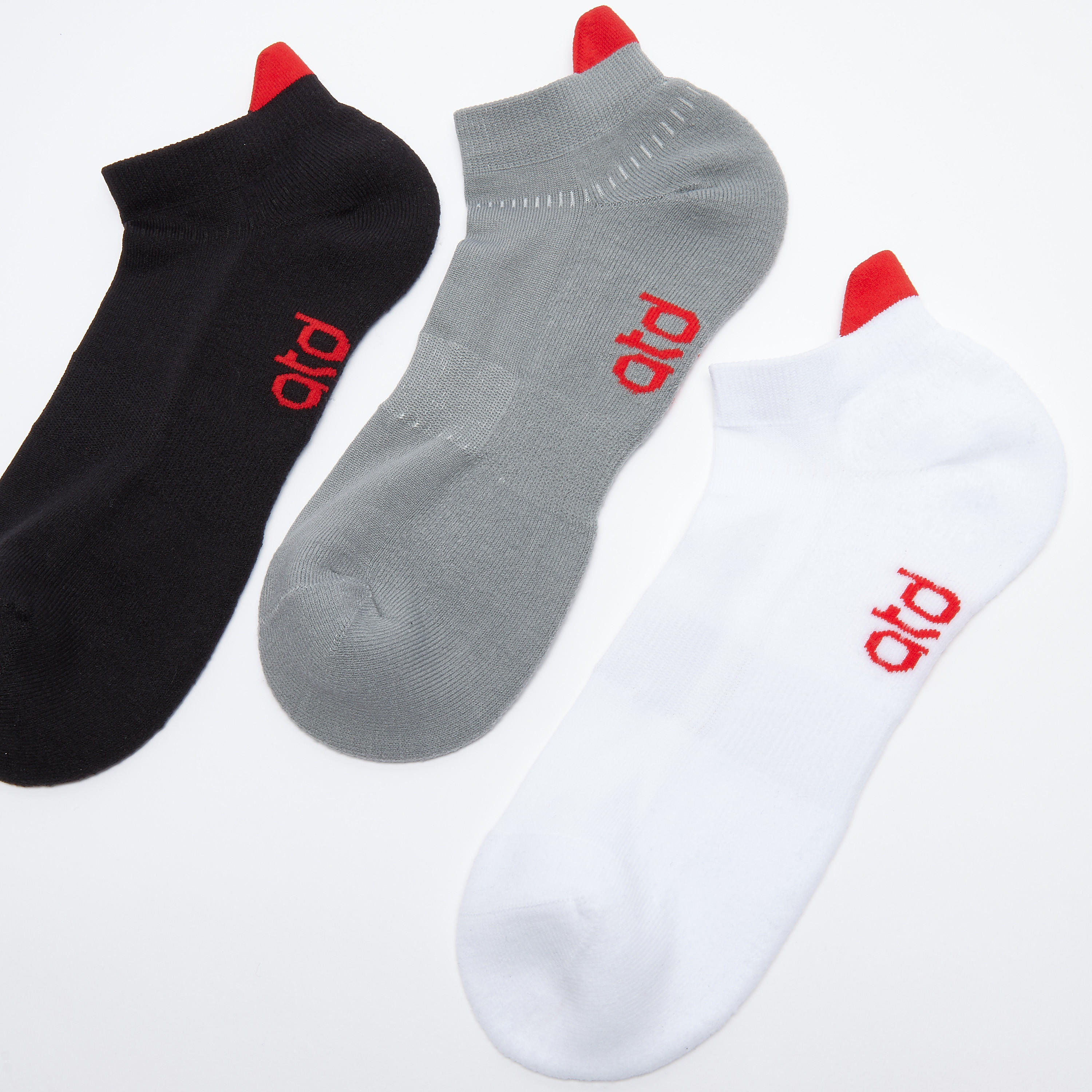 جوارب بطول الكاحل بطبعات نصيّة - طقم من 3 أزواج-men-socks-image-3