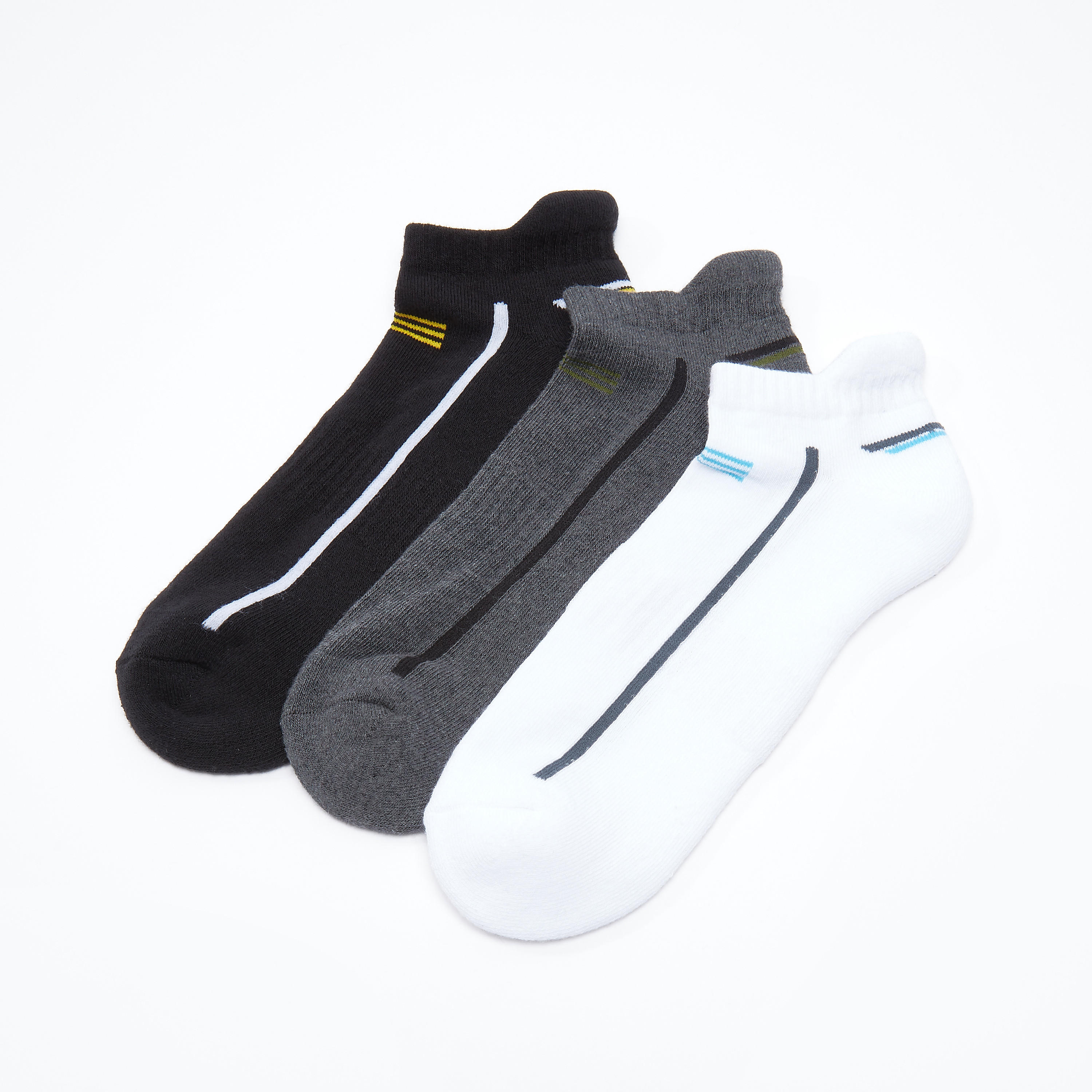 جوارب بطول الكاحل بطبعات - طقم من 3 أزواج-men-socks-image-2