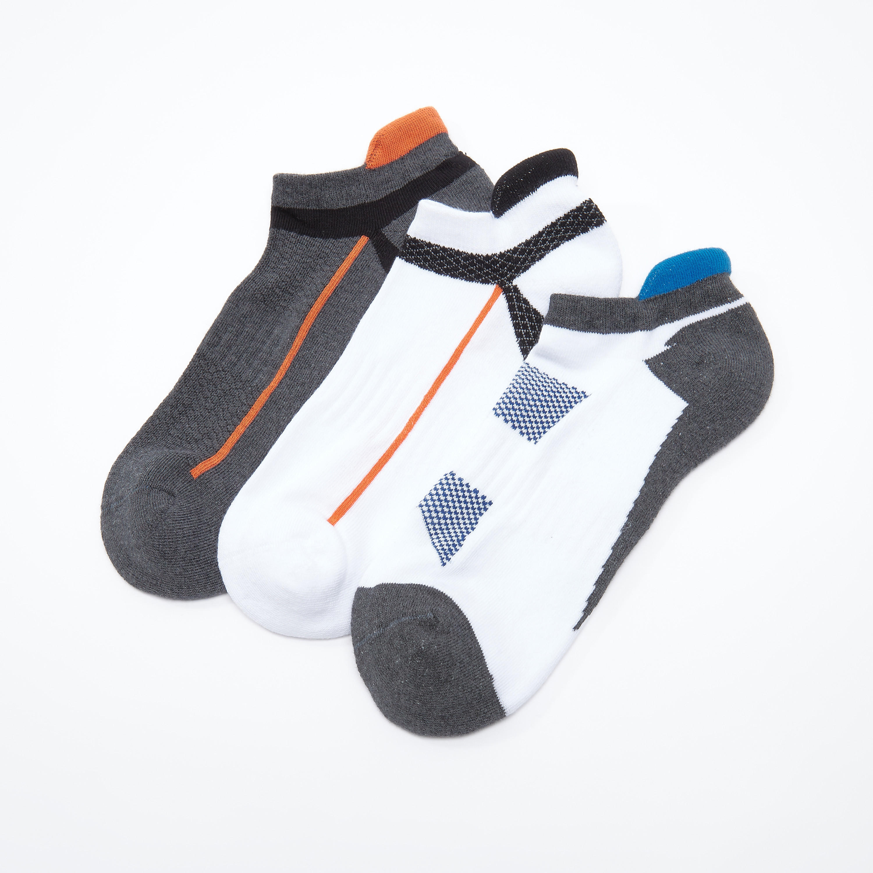 جوارب بطول الكاحل بطبعات - طقم من 3 أزواج-men-socks-image-2