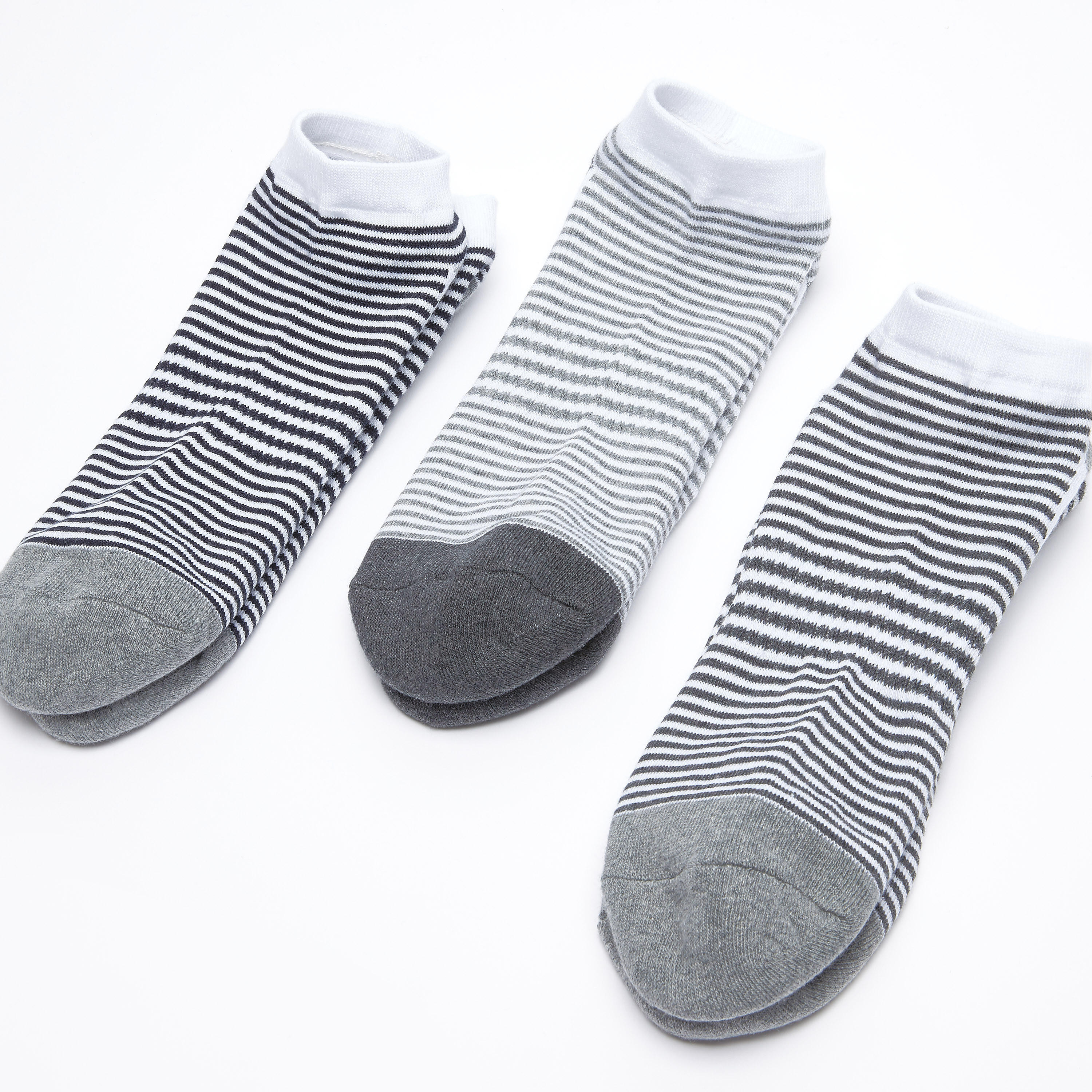Striped Ankle Length Socks - Set of 3-men-socks-image-1
