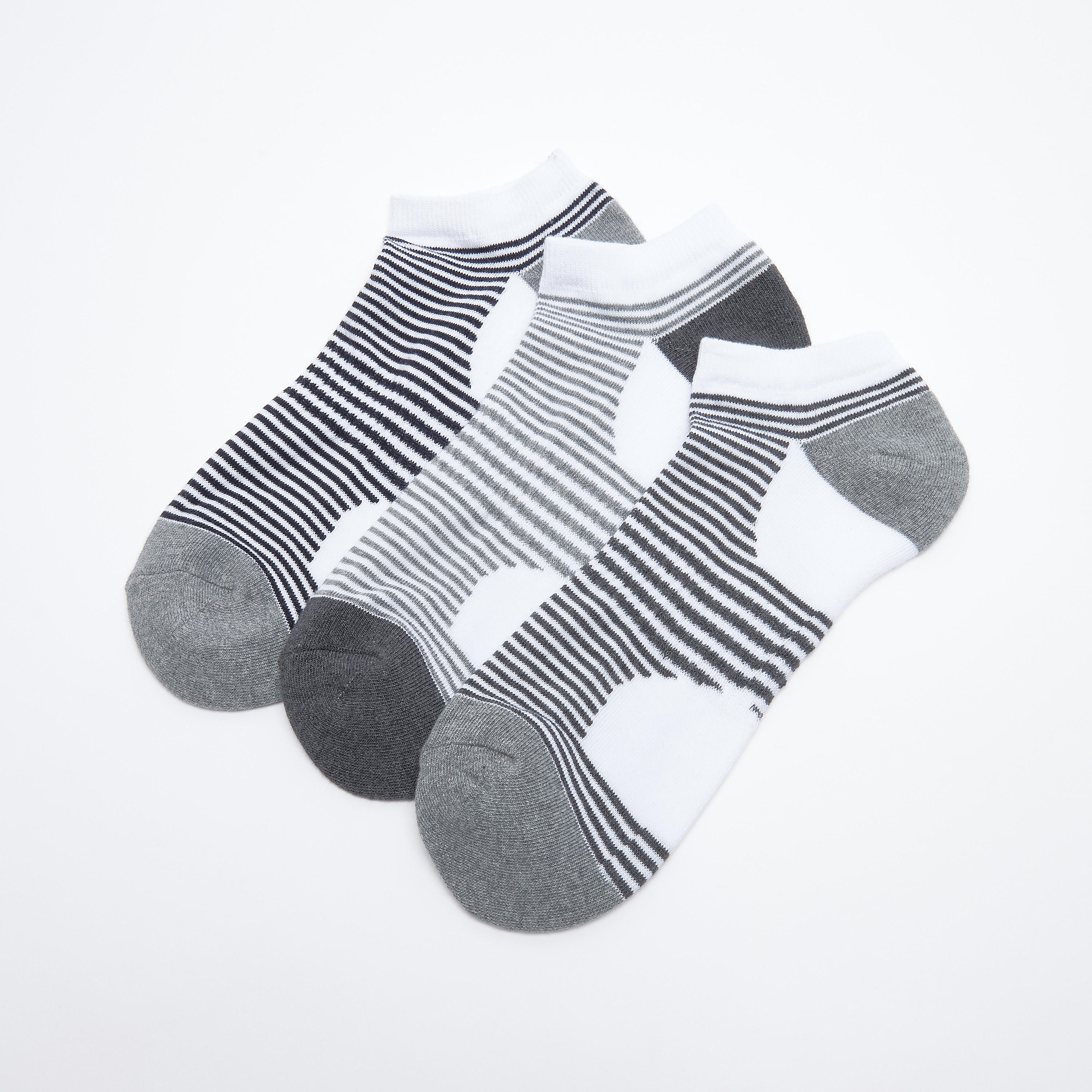 Striped Ankle Length Socks - Set of 3-men-socks-image-2