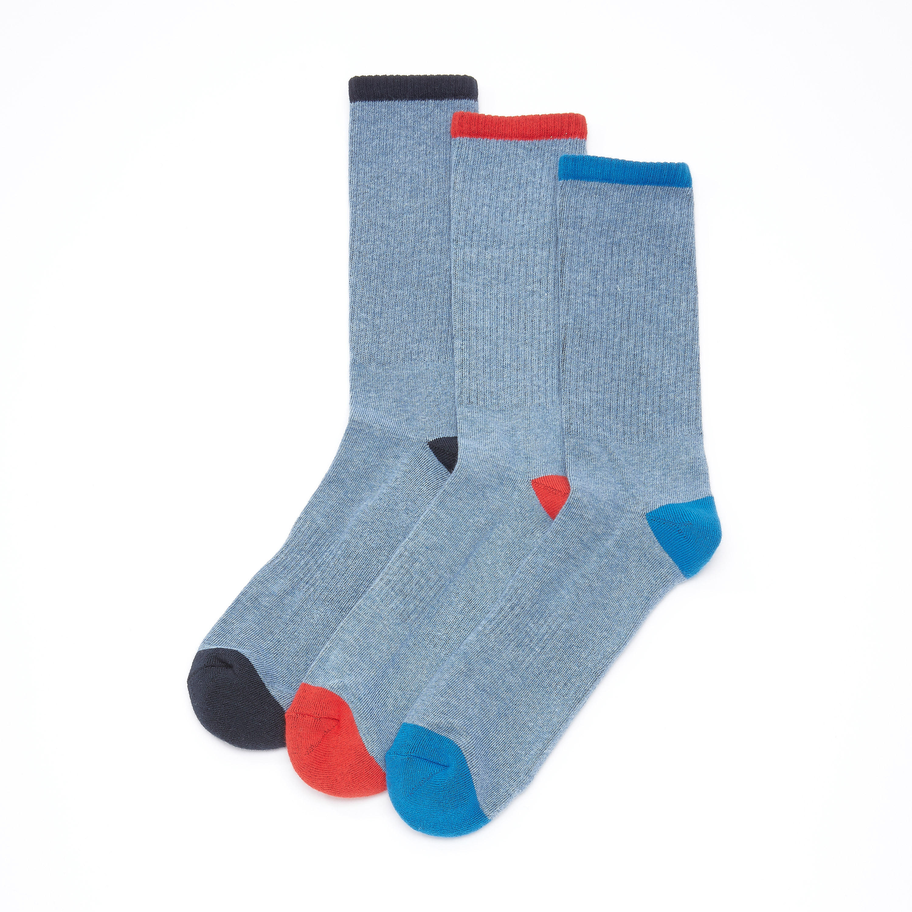 جوارب بطول متوسط - طقم من 3 أزواج-men-socks-image-1