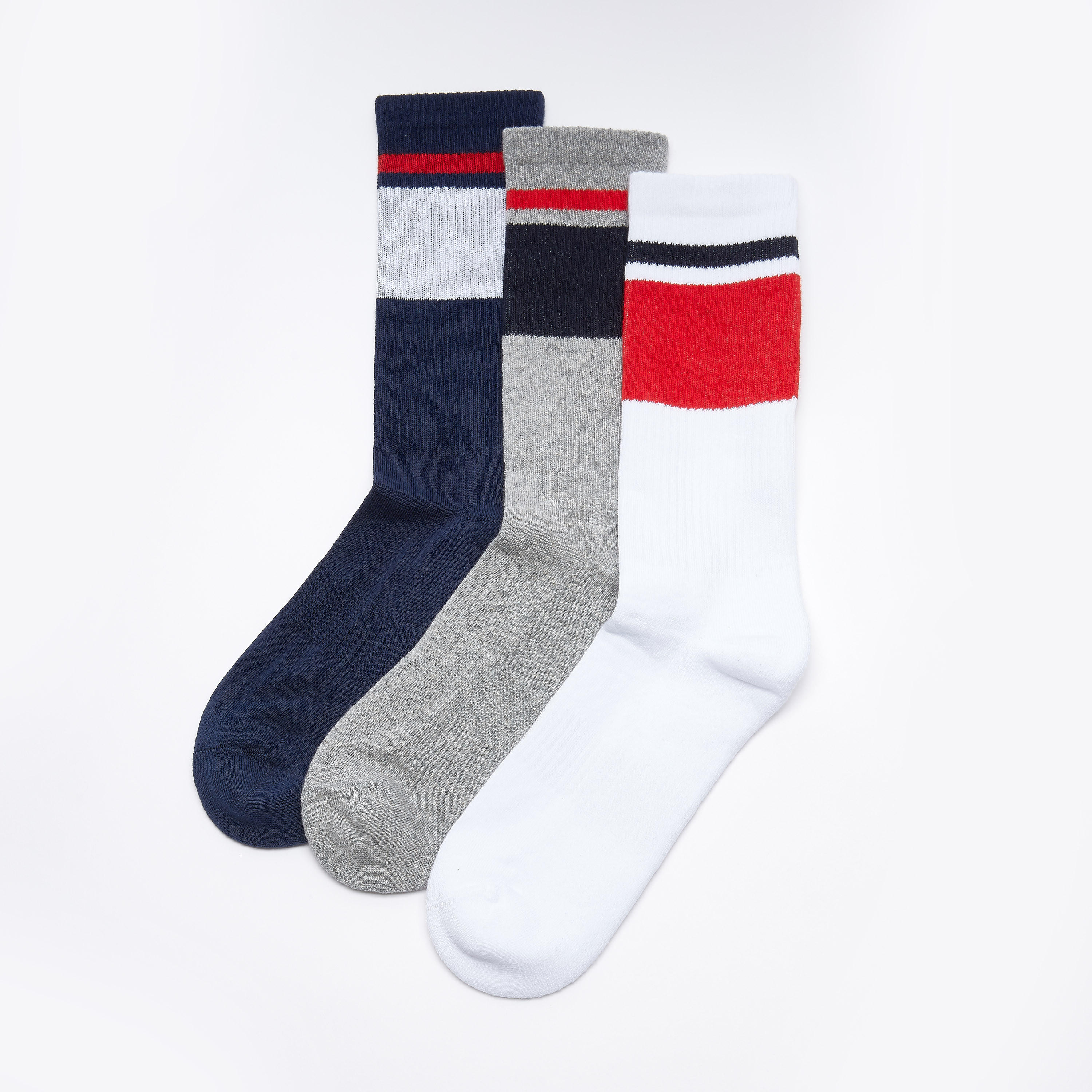 جوارب مقلّمة - طقم من ثلاثة أزواج-men-socks-image-3