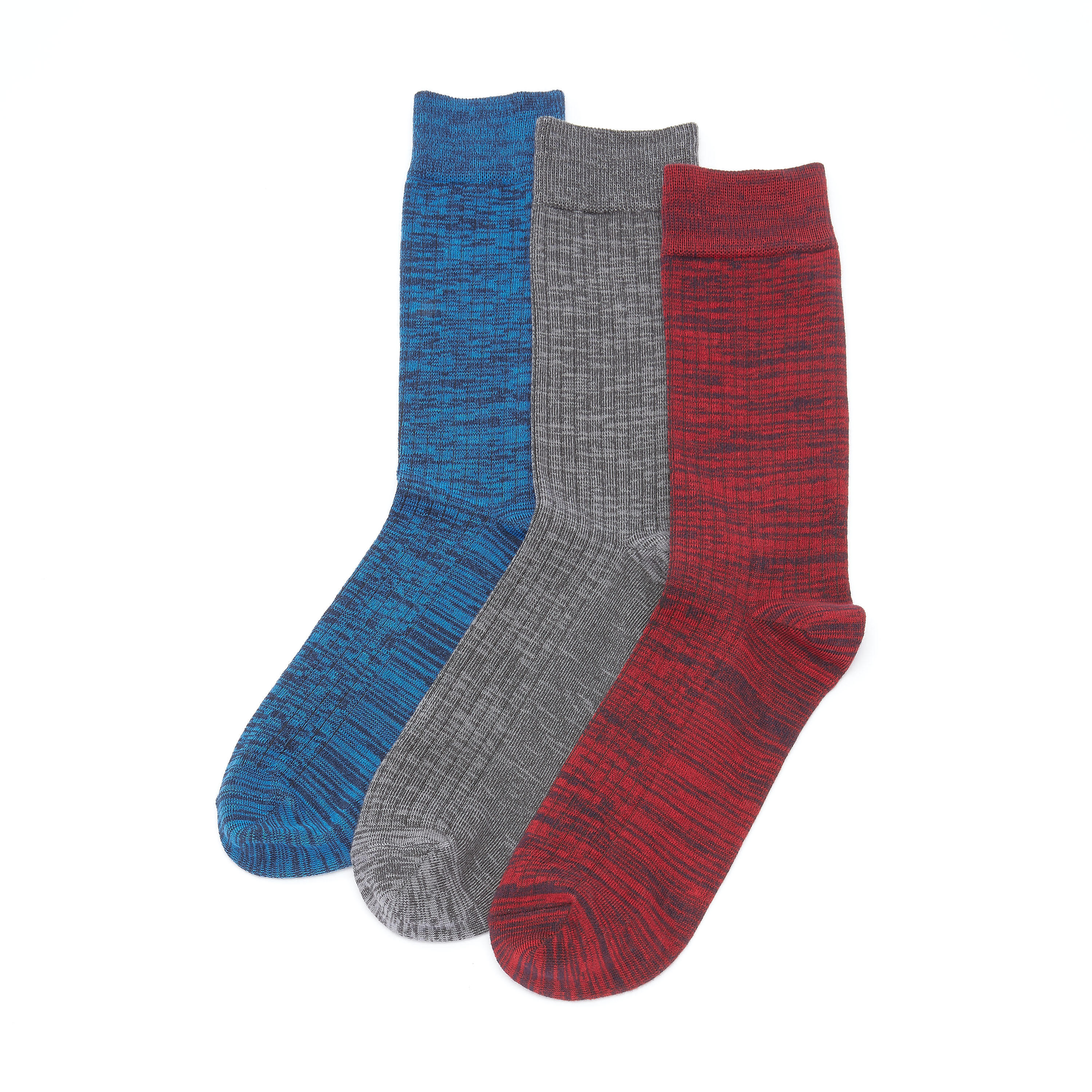 جوارب قصيرة بطبعات - طقم من 3 أزواج-men-socks-image-1