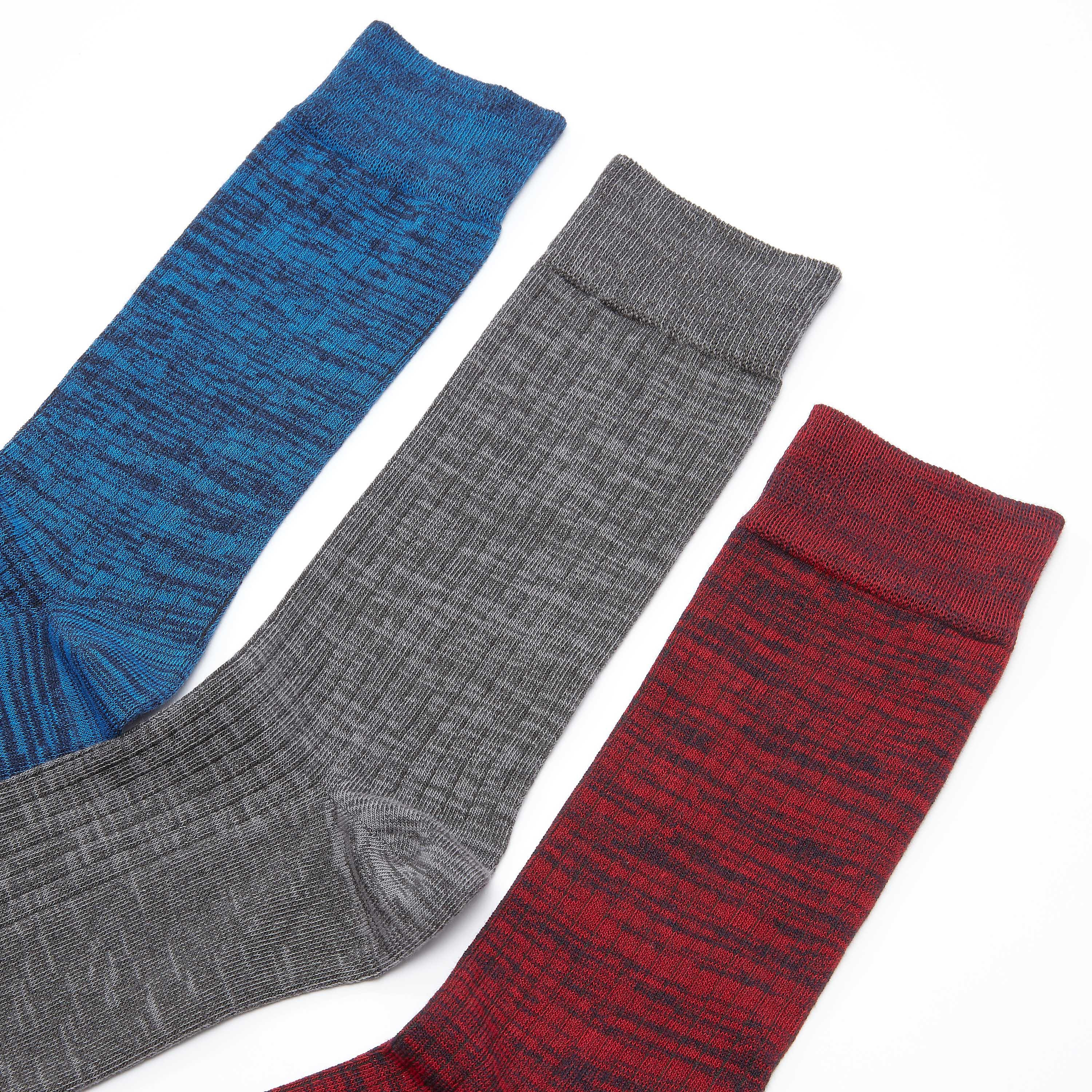جوارب قصيرة بطبعات - طقم من 3 أزواج-men-socks-image-2