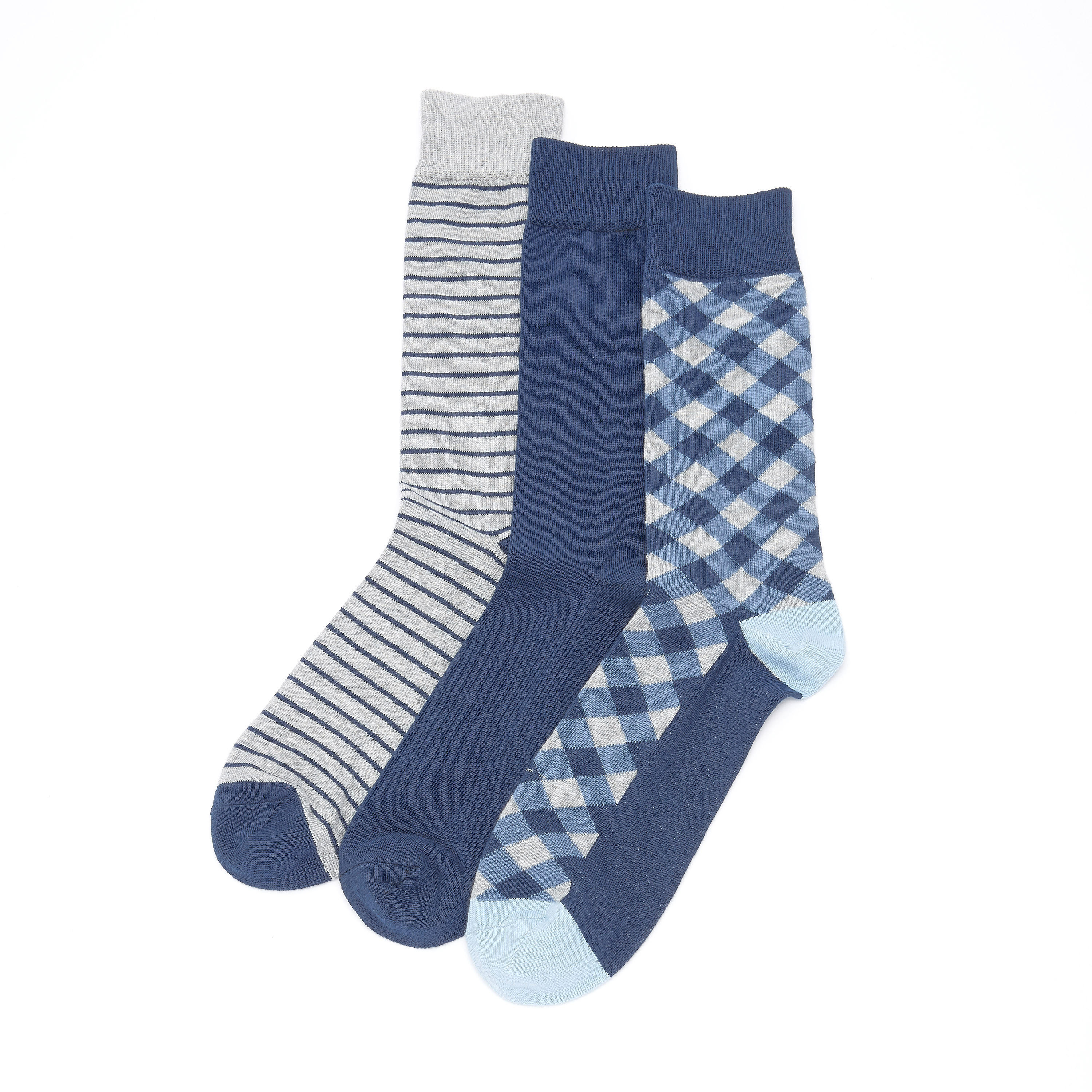 جوارب متوسطة الطول متنوعة - طقم من 3 أزواج-men-socks-image-1