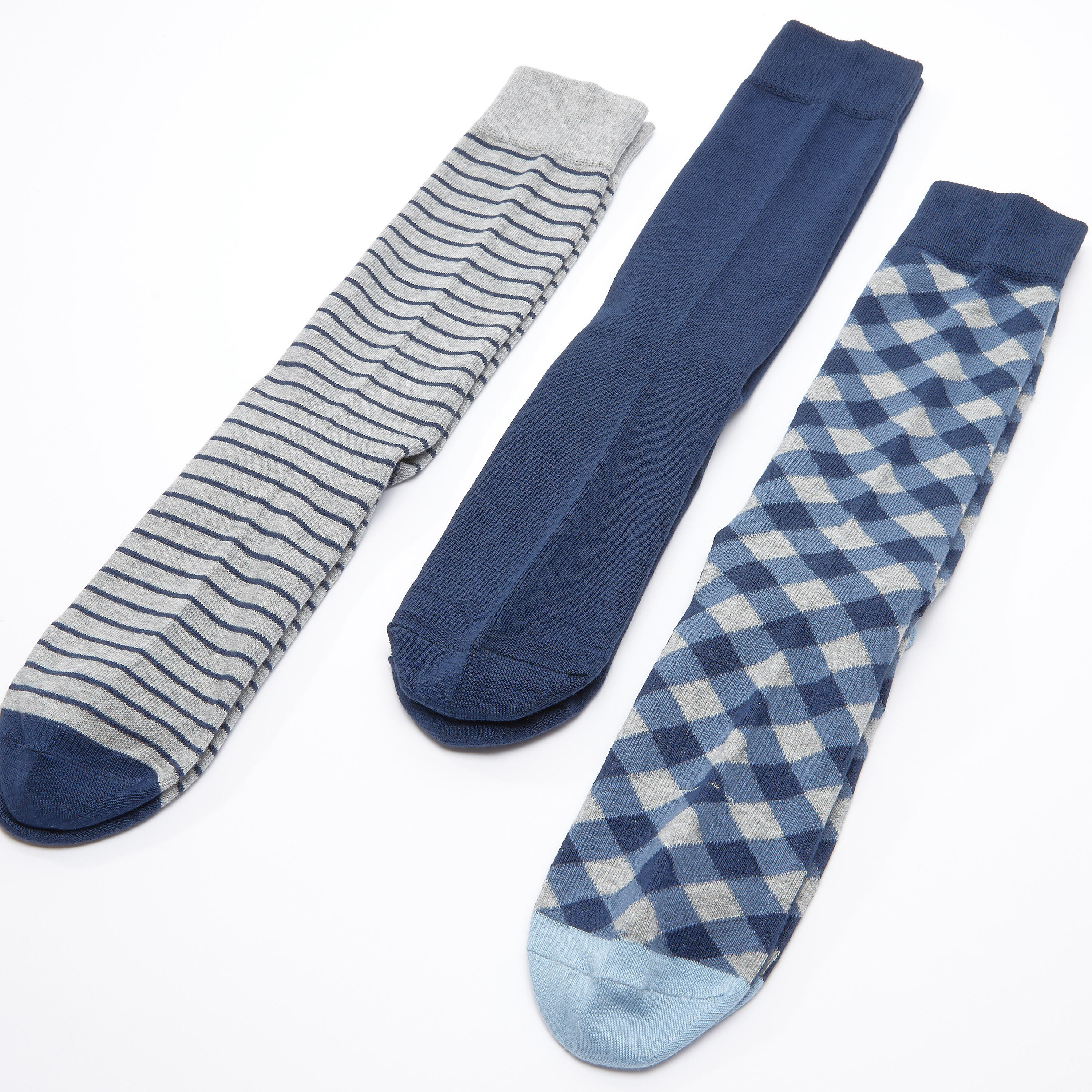 جوارب متوسطة الطول متنوعة - طقم من 3 أزواج-men-socks-image-3