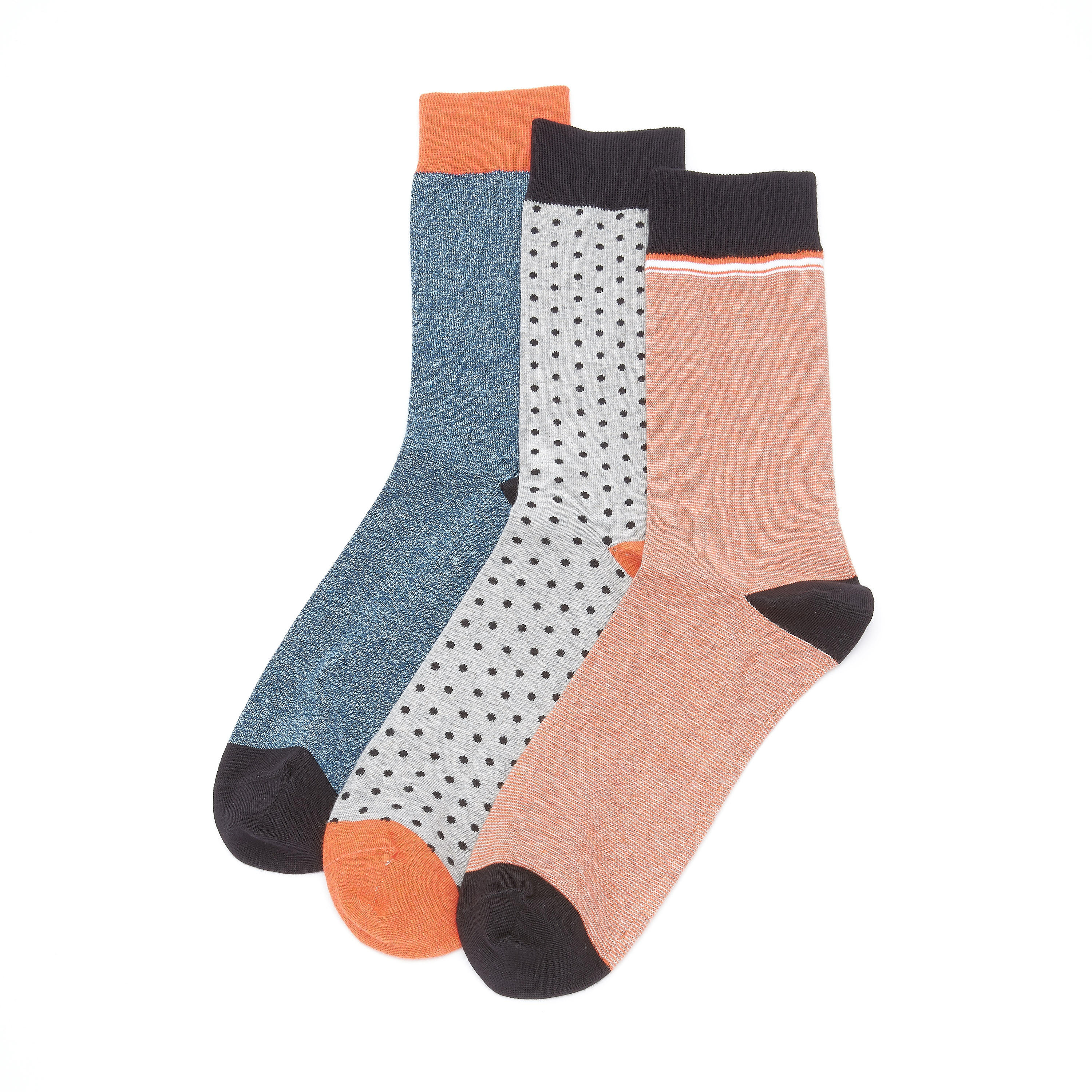 جوارب متوسطة الطول متنوعة - طقم من 3 أزواج-men-socks-image-1