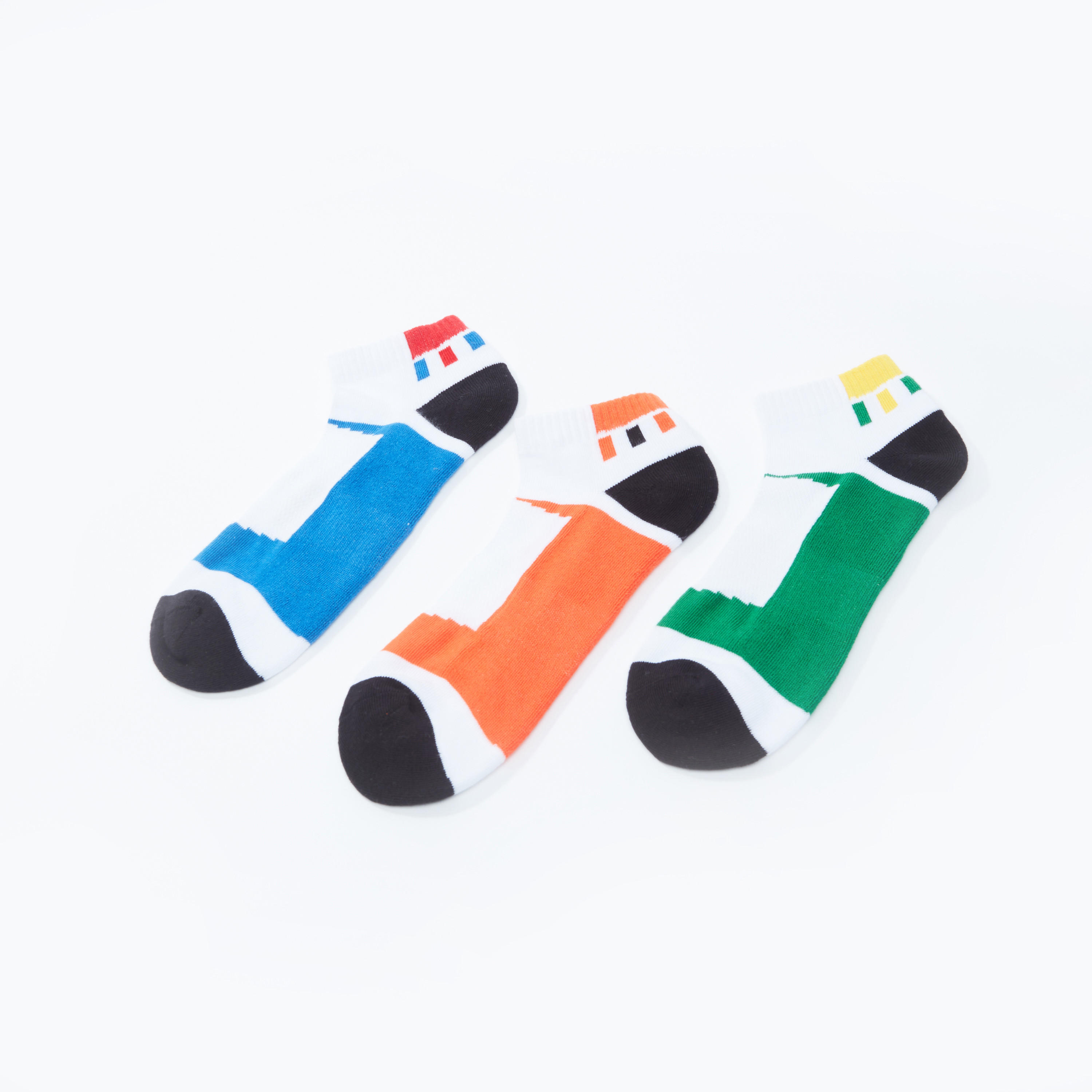 جوارب بطول الكاحل بطبعات - طقم من 3 أزواج-men-socks-image-3