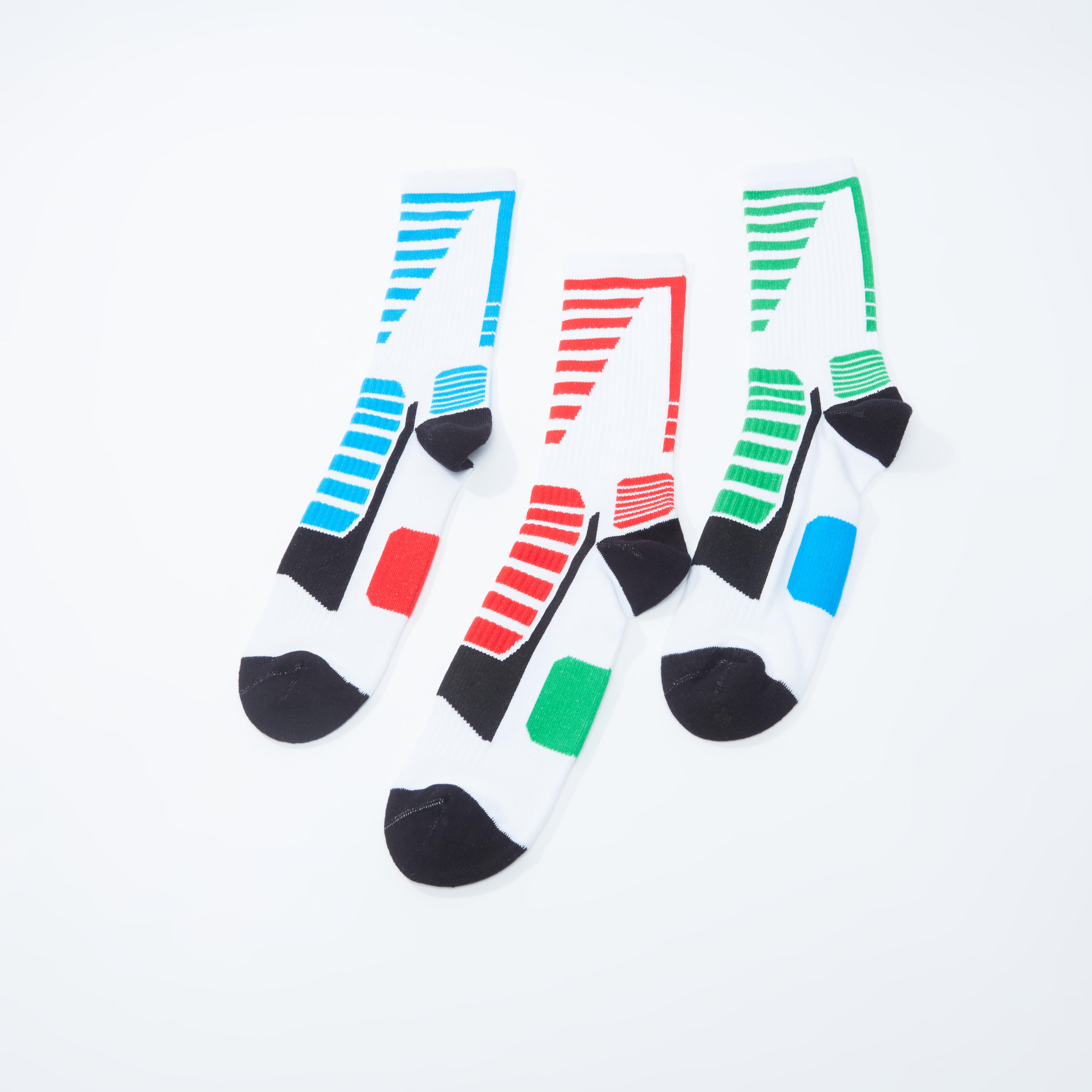 جوارب مقلّمة متوسطة الطول - طقم من 3 قطع-men-socks-image-3