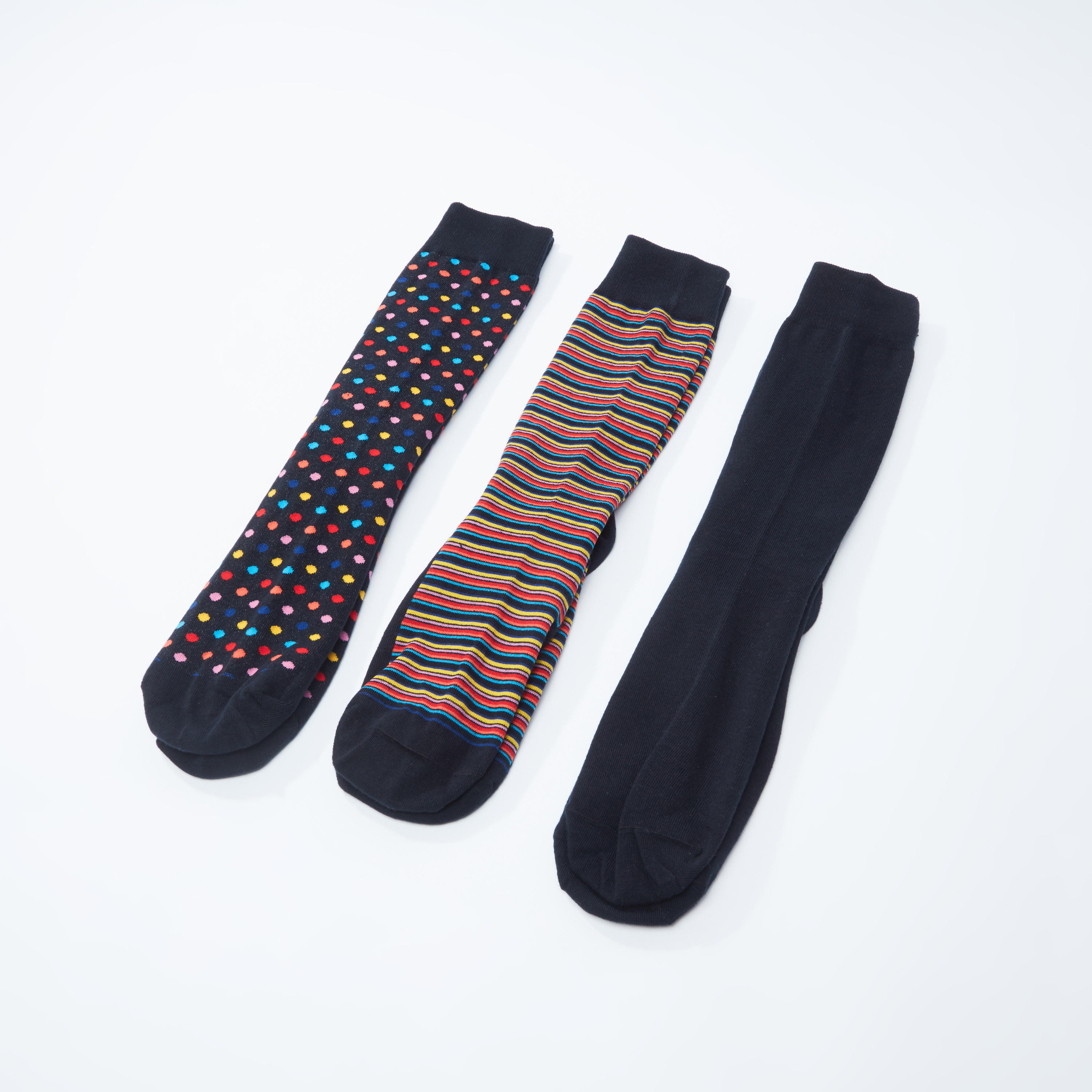جوارب متنوعة متوسطة الطول - طقم من 3 أزواج-men-socks-image-1