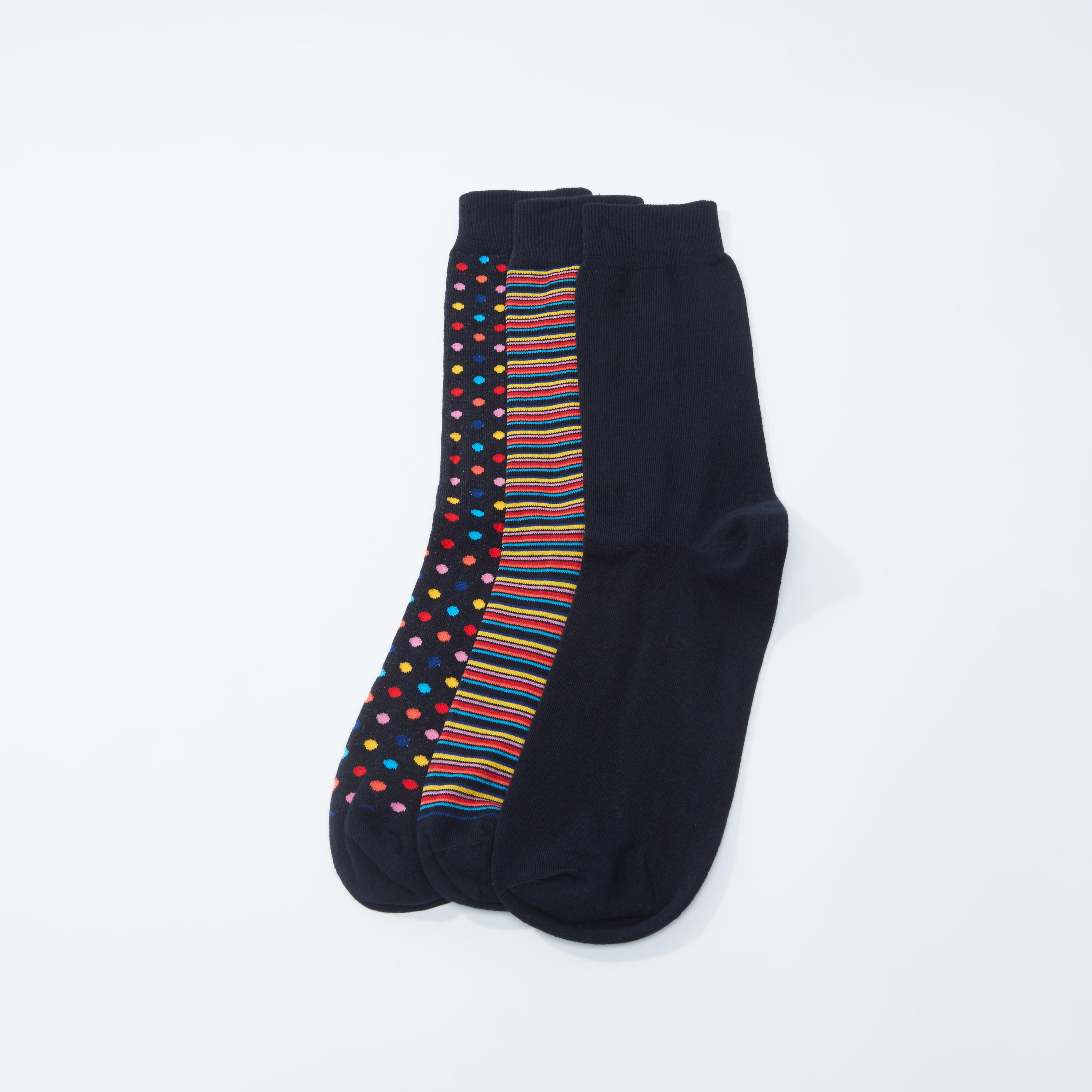 جوارب متنوعة متوسطة الطول - طقم من 3 أزواج-men-socks-image-2
