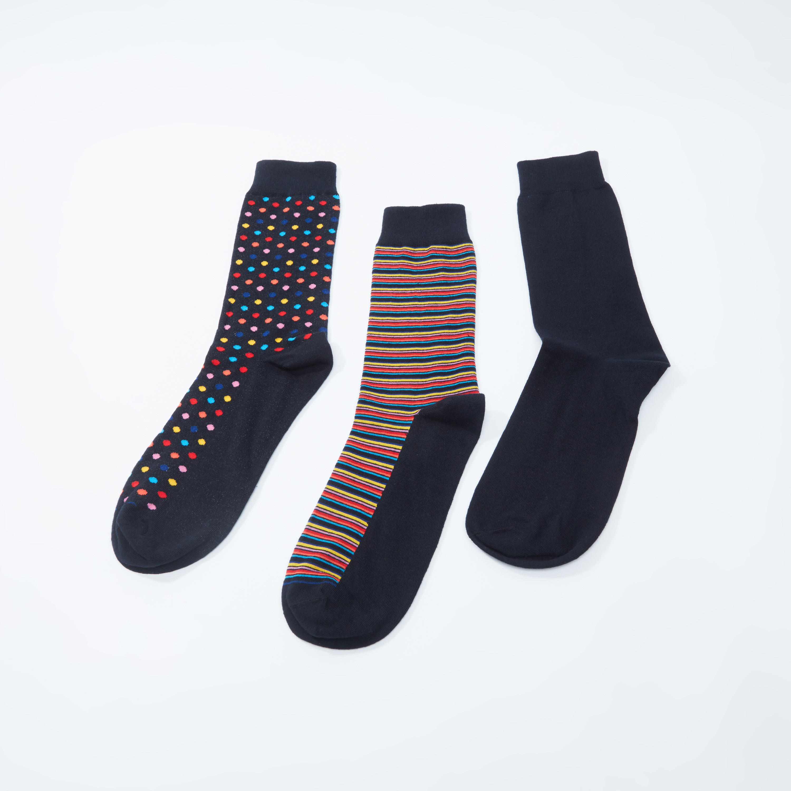 جوارب متنوعة متوسطة الطول - طقم من 3 أزواج-men-socks-image-3