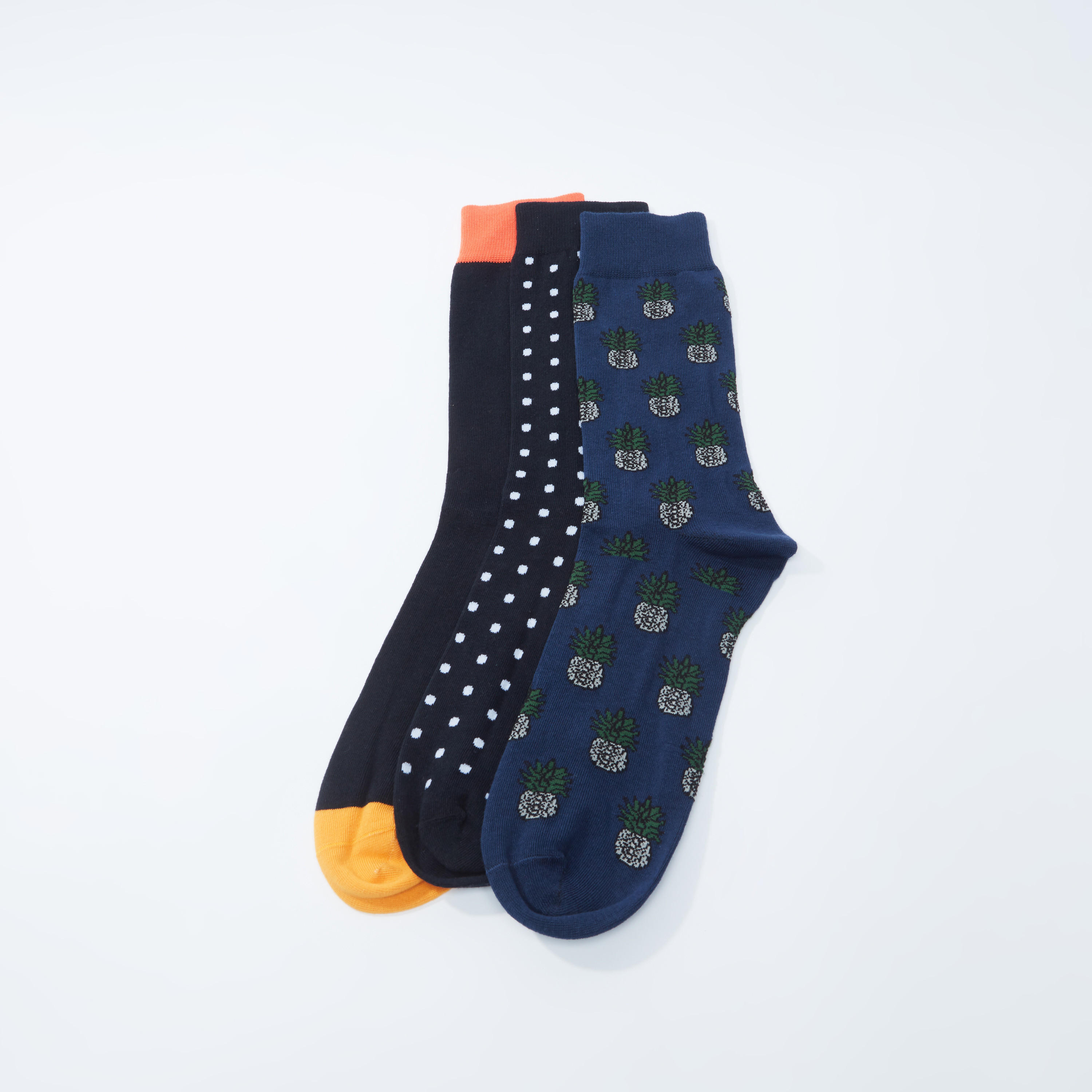 جوارب متنوعة متوسطة الطول - طقم من 3 أزواج-men-socks-image-2