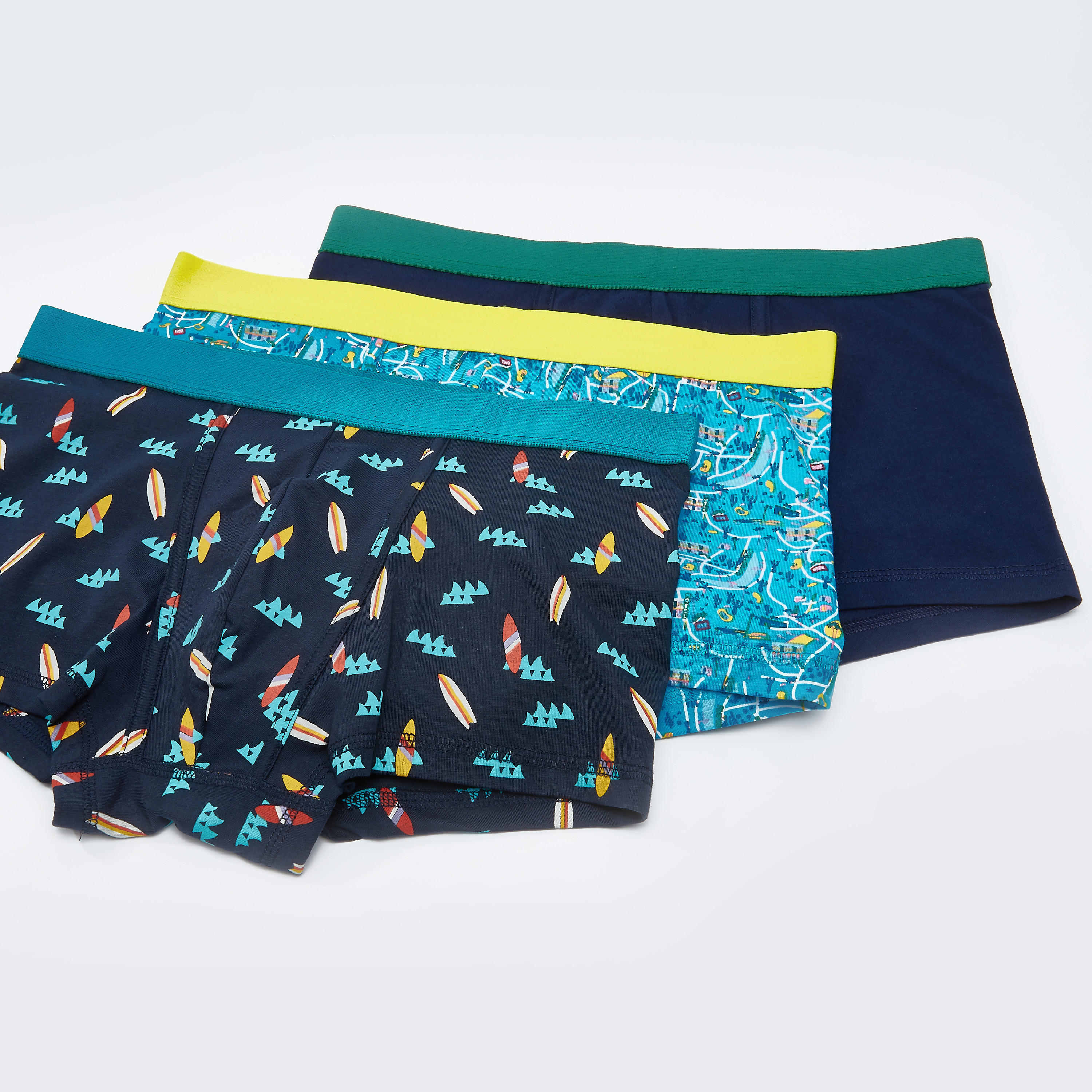 سراويل داخلية متنوعة بخصر مطّاطي - طقم من 3 قطع-men-clothing-innerwear-underwear-image-1