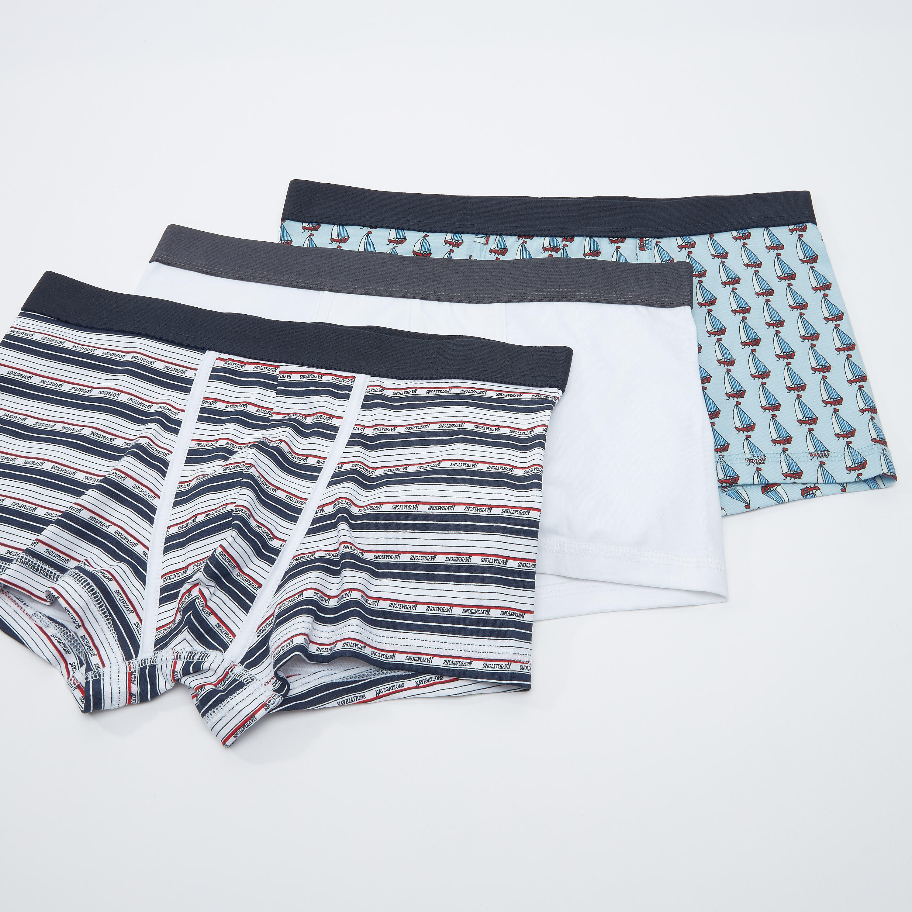 سراويل داخلية متنوعة بخصر مطّاطي - طقم من 3 قطع-men-clothing-innerwear-underwear-image-1