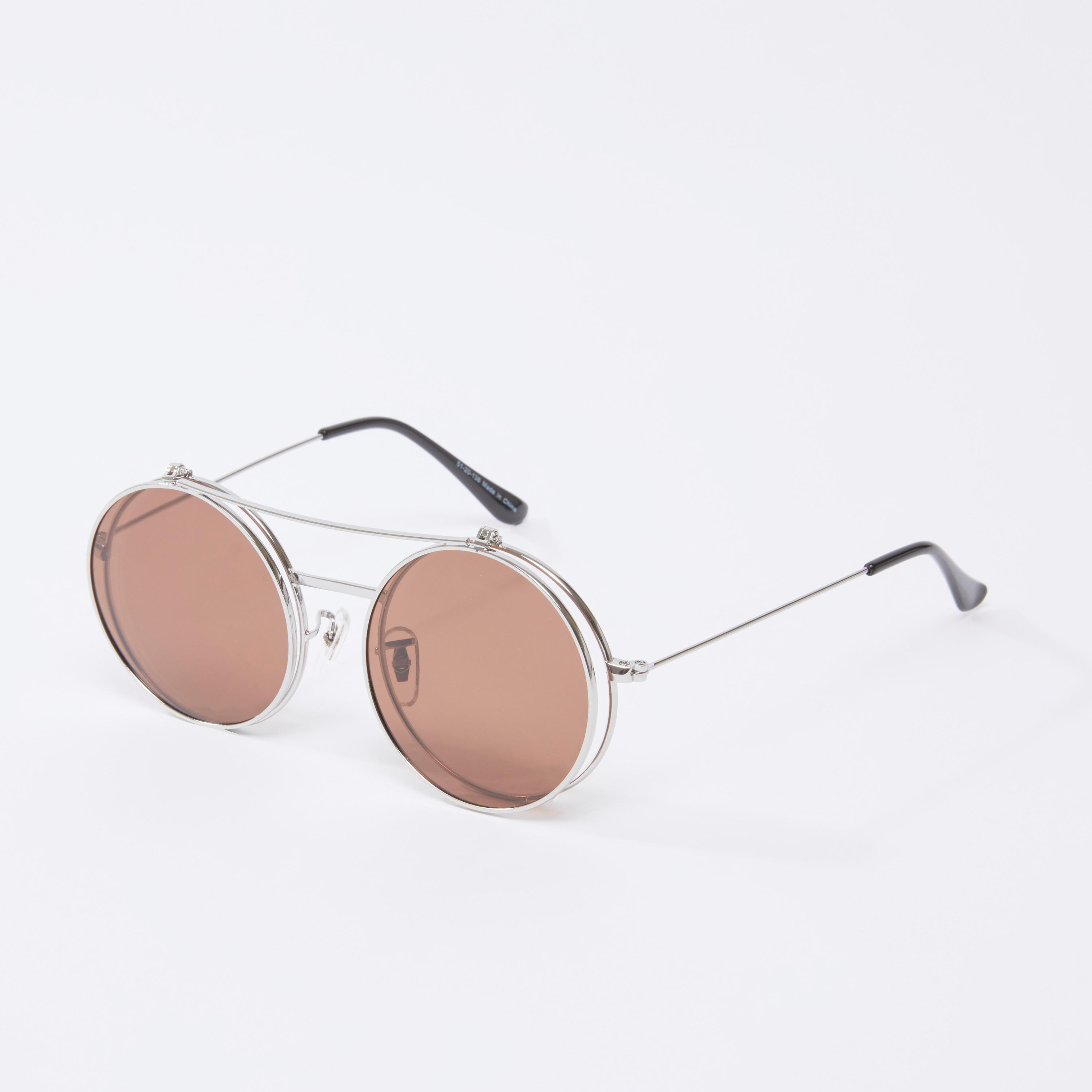 نظّارة شمسية مستديرة بإطار كامل ووسادات أنف-men-sunglasses-image-1
