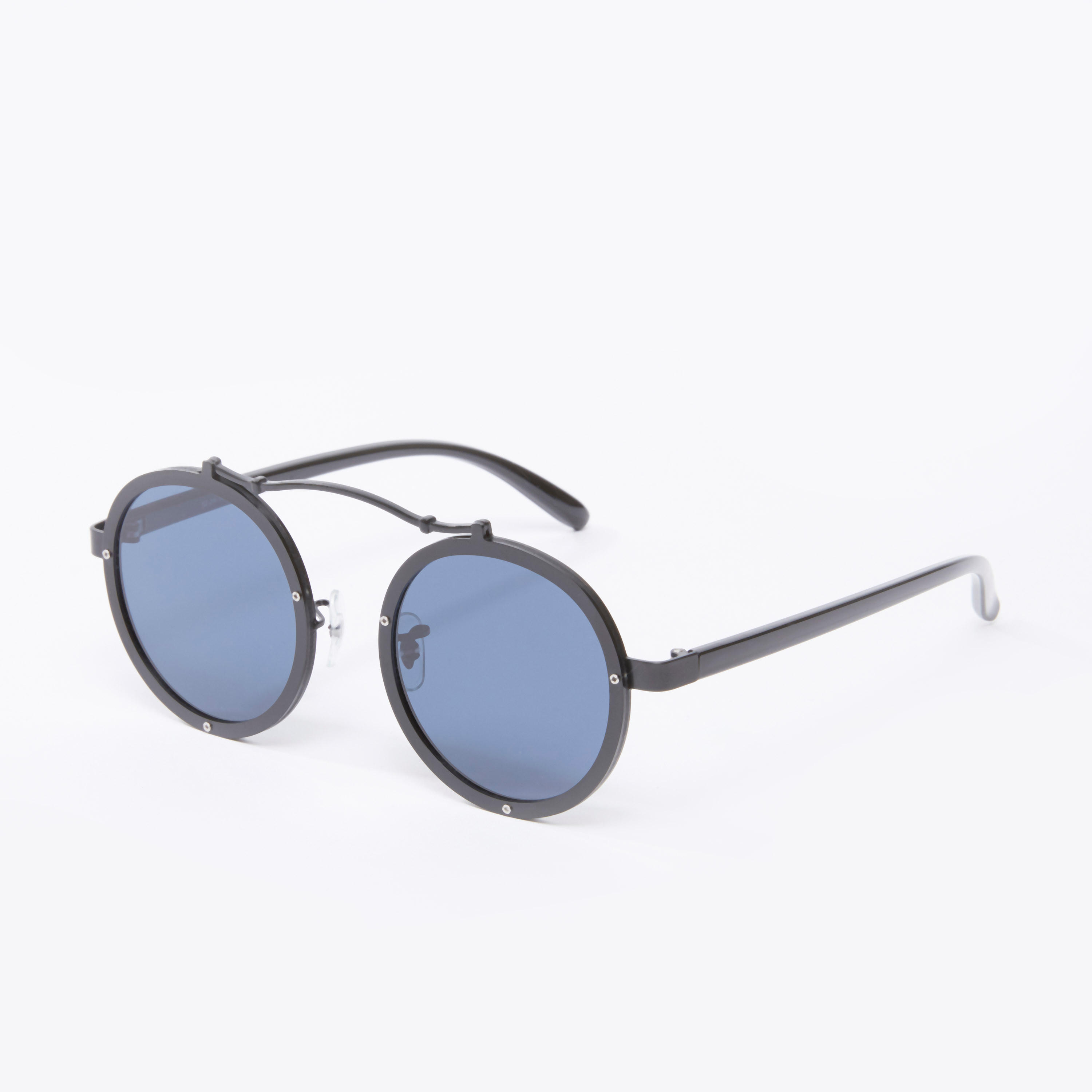 نظارة شمسية مستديرة بإطار كامل ووسادات أنف-men-sunglasses-image-1