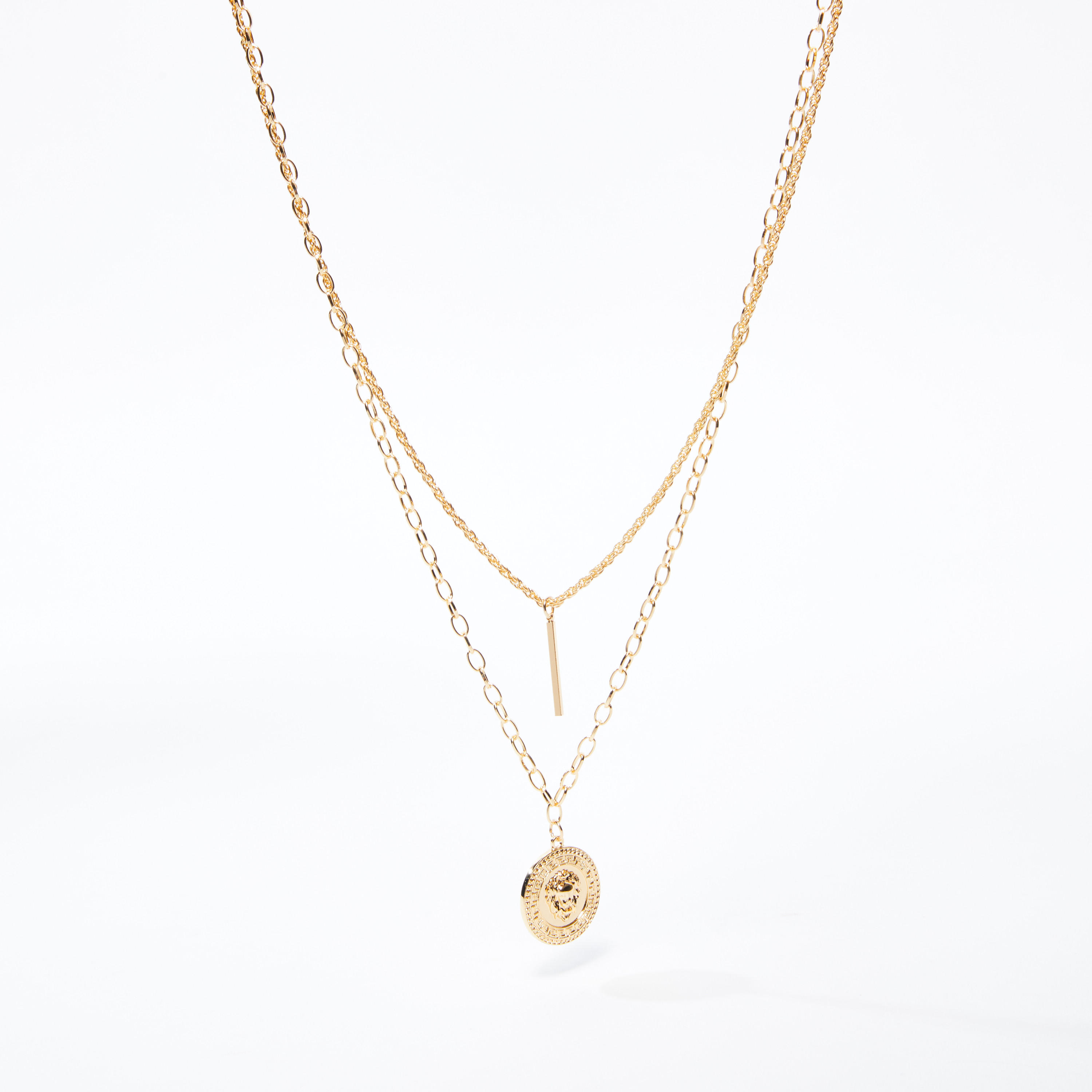 قلادة ميتاليك متعددة الطبقات بمشبك إغلاق-men-watchesandjewellery-necklacesandpendants-image-1