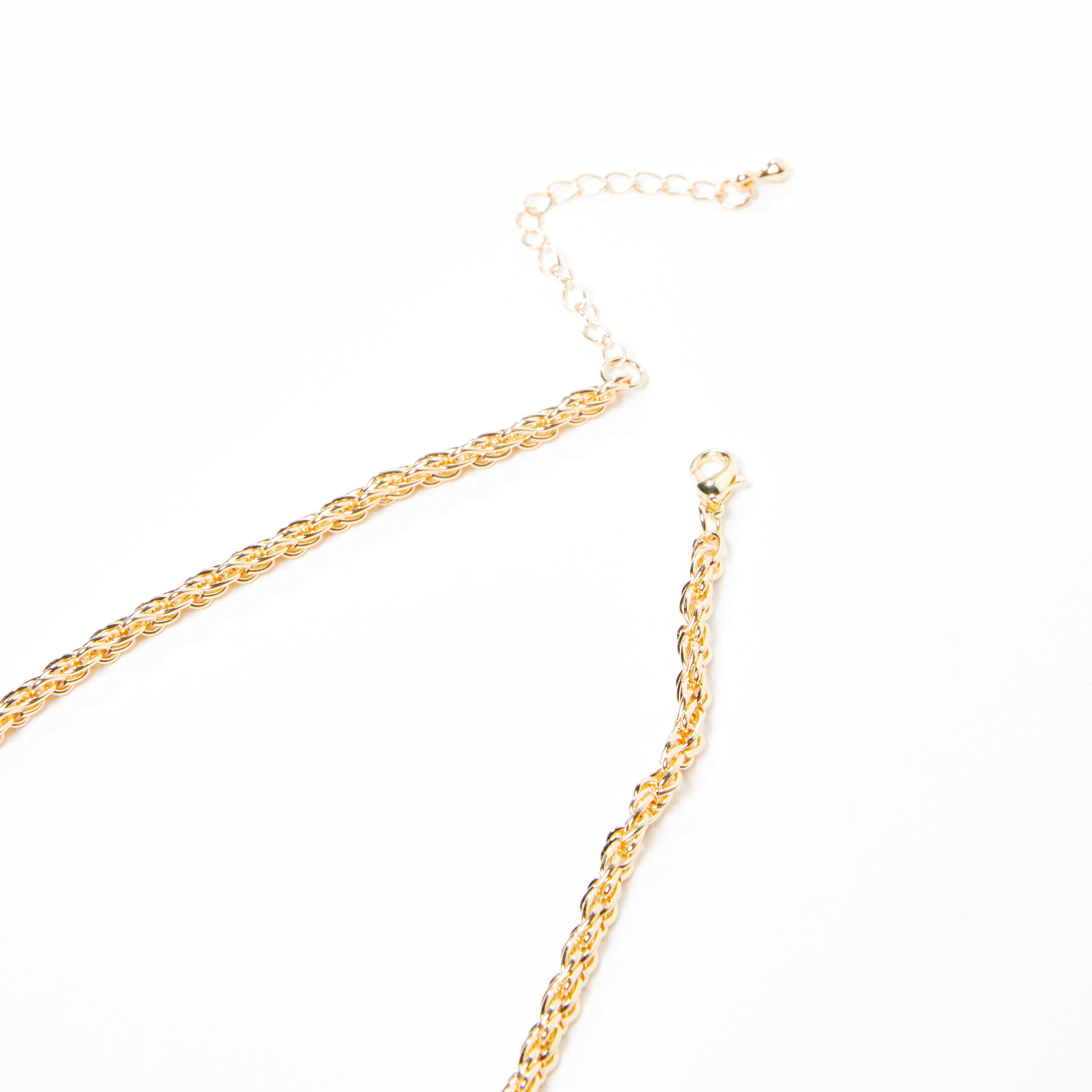 قلادة ميتاليك بدلّاية ومشبك إغلاق-men-watchesandjewellery-necklacesandpendants-image-3