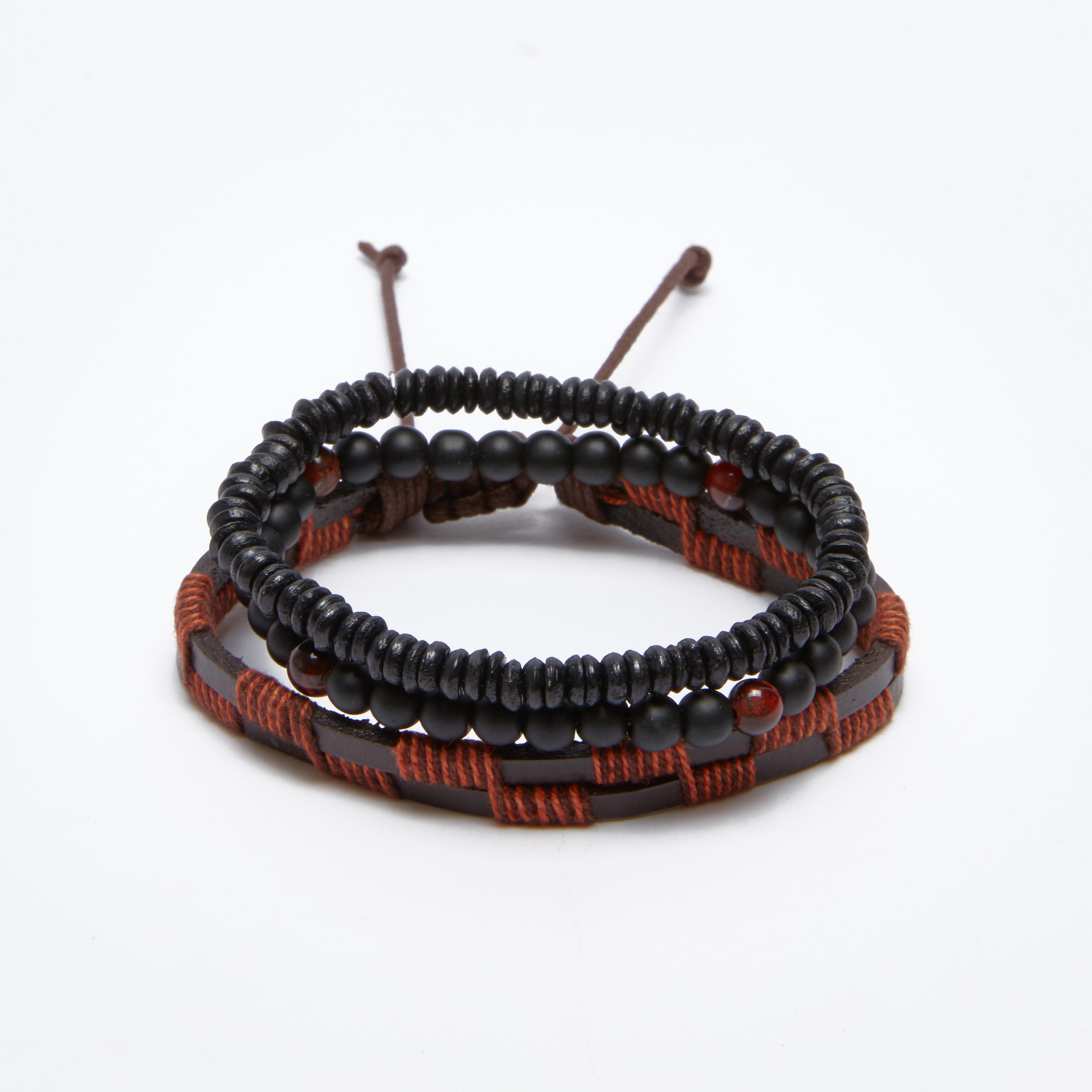 أساور متنوعة - طقم من 3 قطع-men-watchesandjewellery-bracelets-image-1