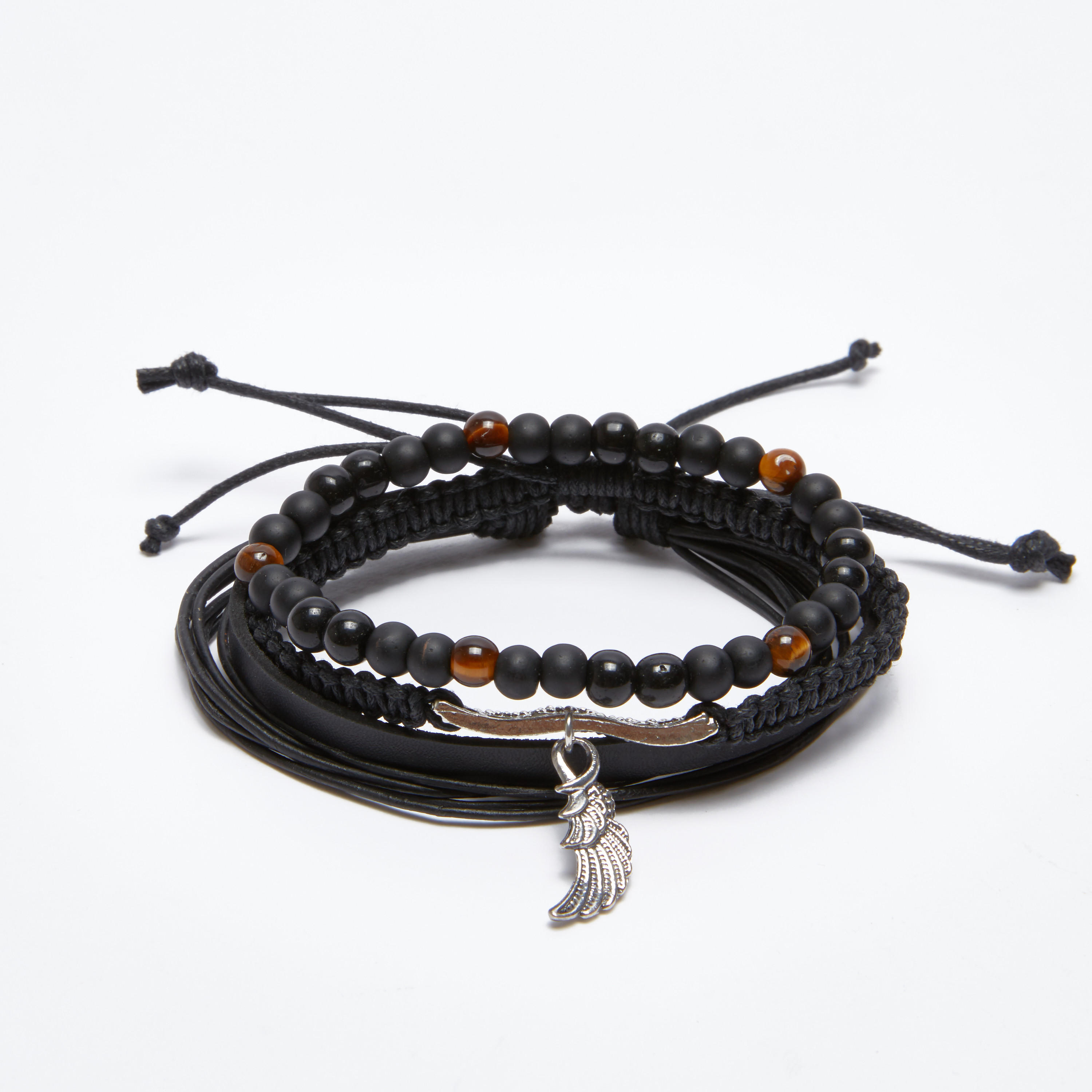 أساور متنوعة - طقم من 3 قطع-men-watchesandjewellery-bracelets-image-1