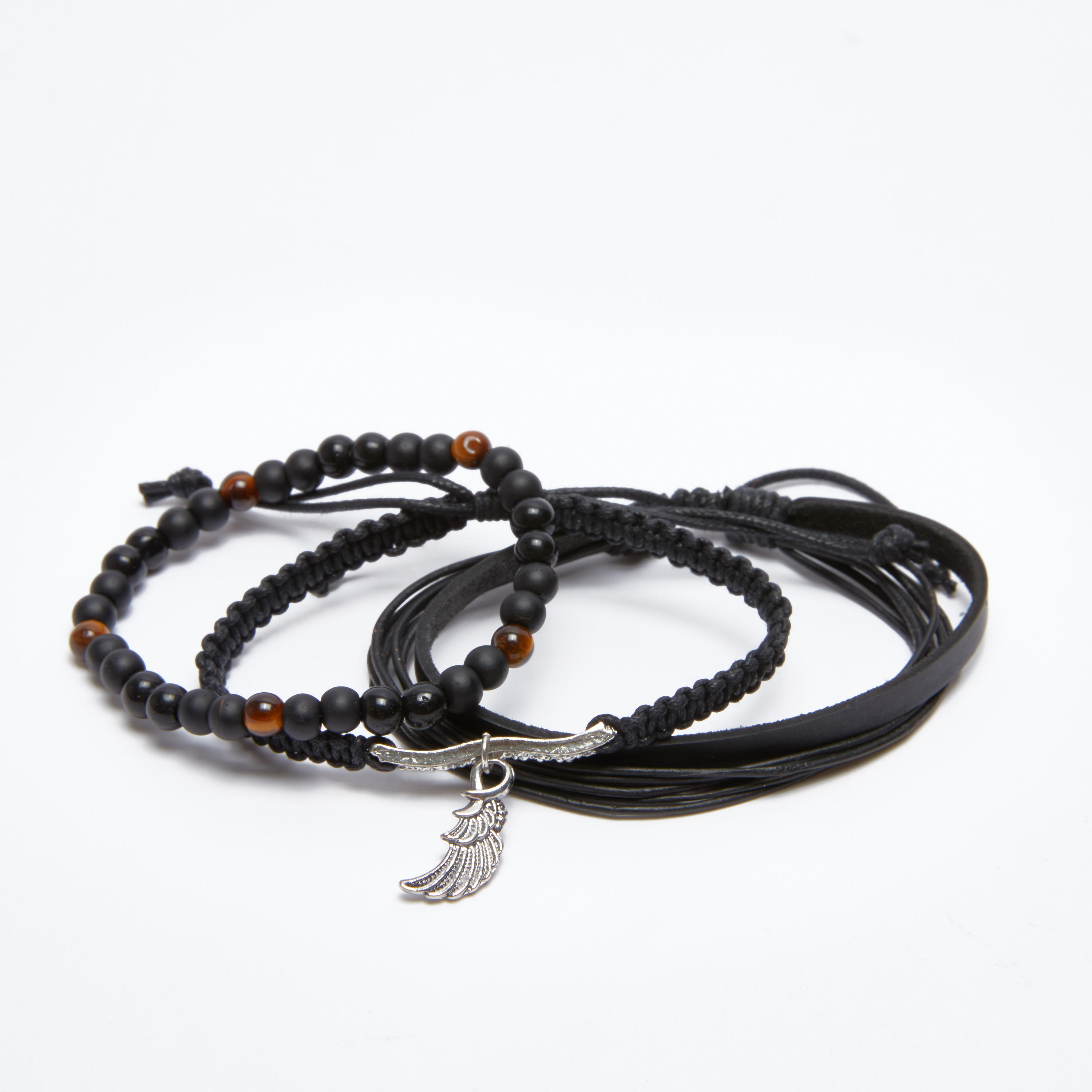 أساور متنوعة - طقم من 3 قطع-men-watchesandjewellery-bracelets-image-3
