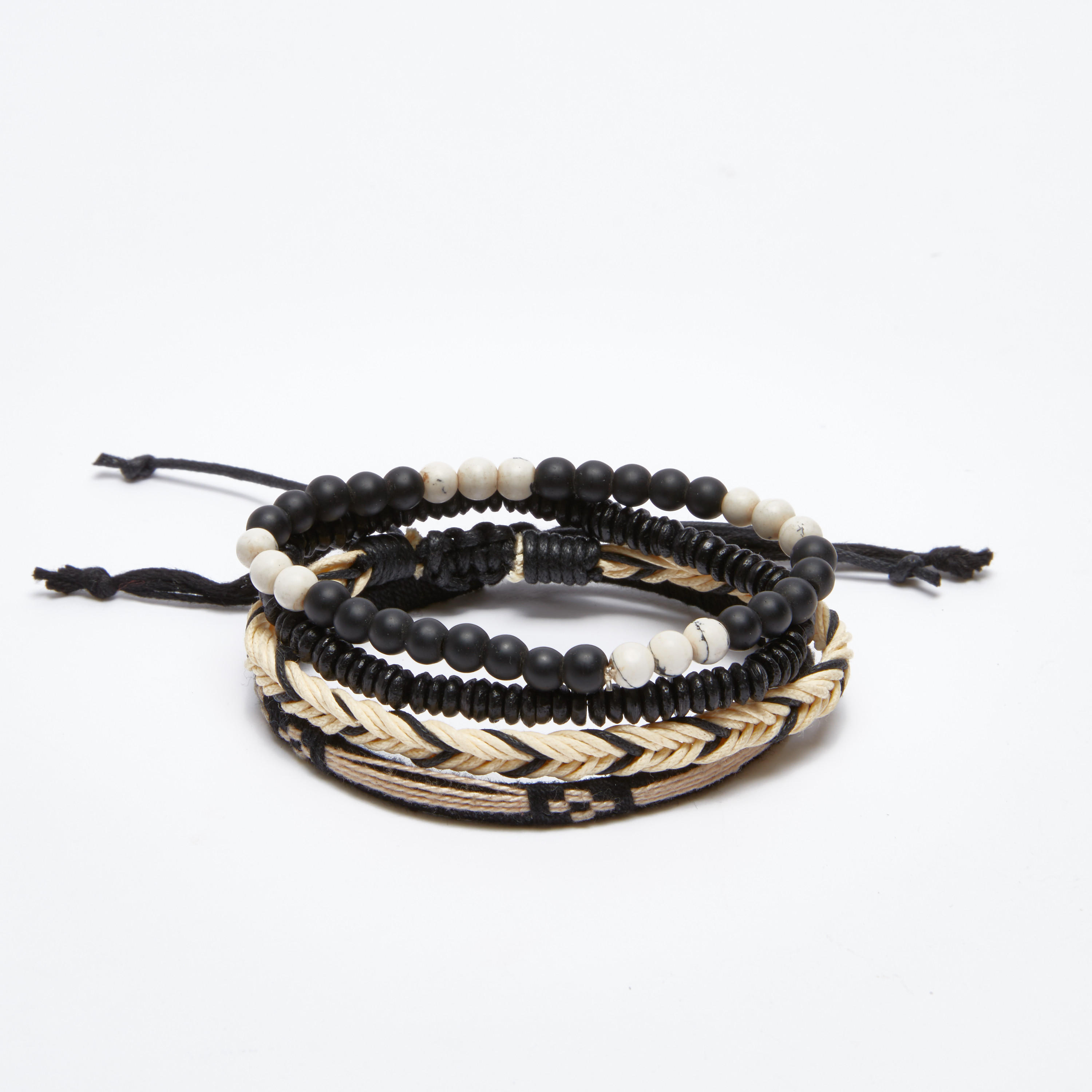 أساور متنوعة - طقم من 4 قطع-men-watchesandjewellery-bracelets-image-1