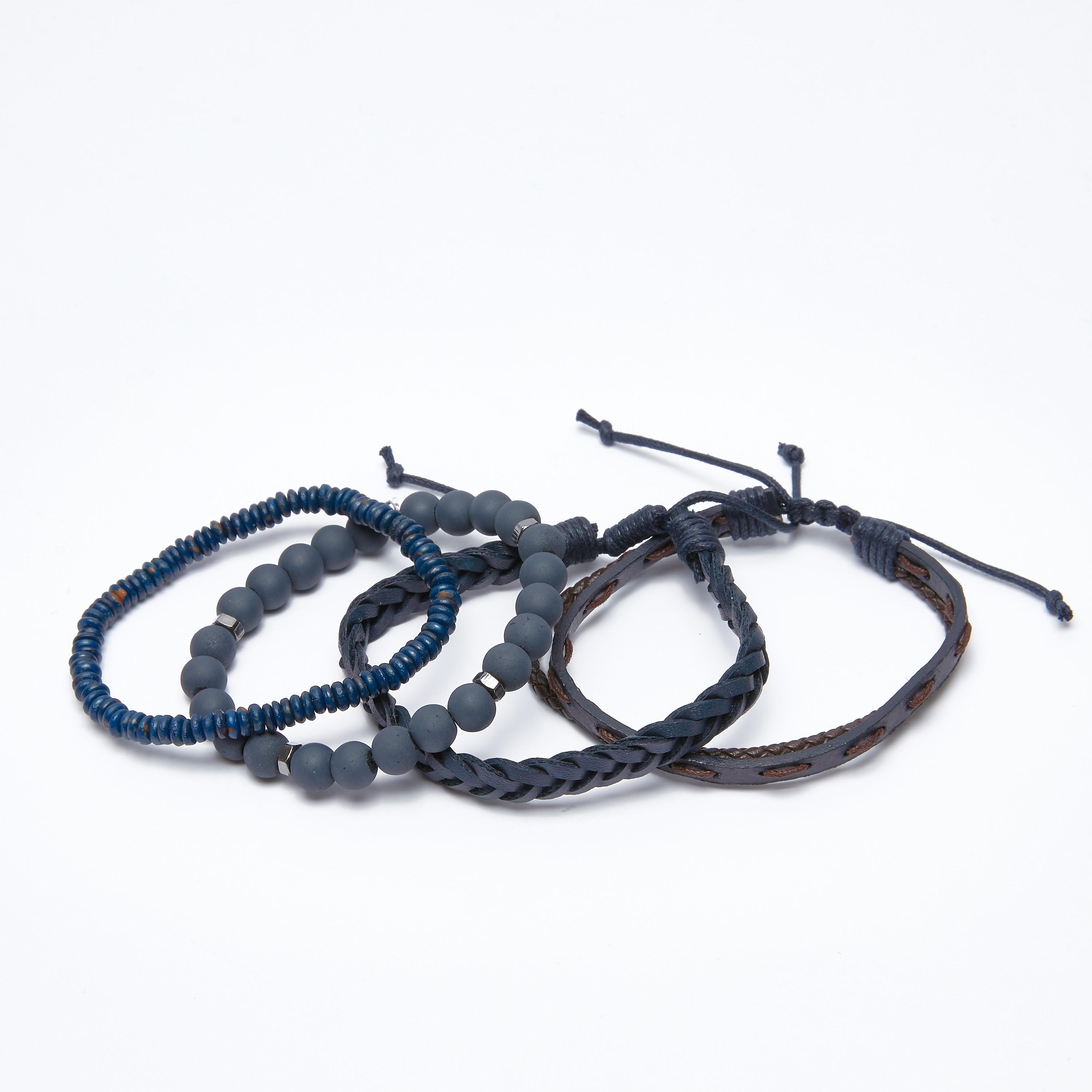 أساور متنوعة - طقم من 4 قطع-men-watchesandjewellery-bracelets-image-1