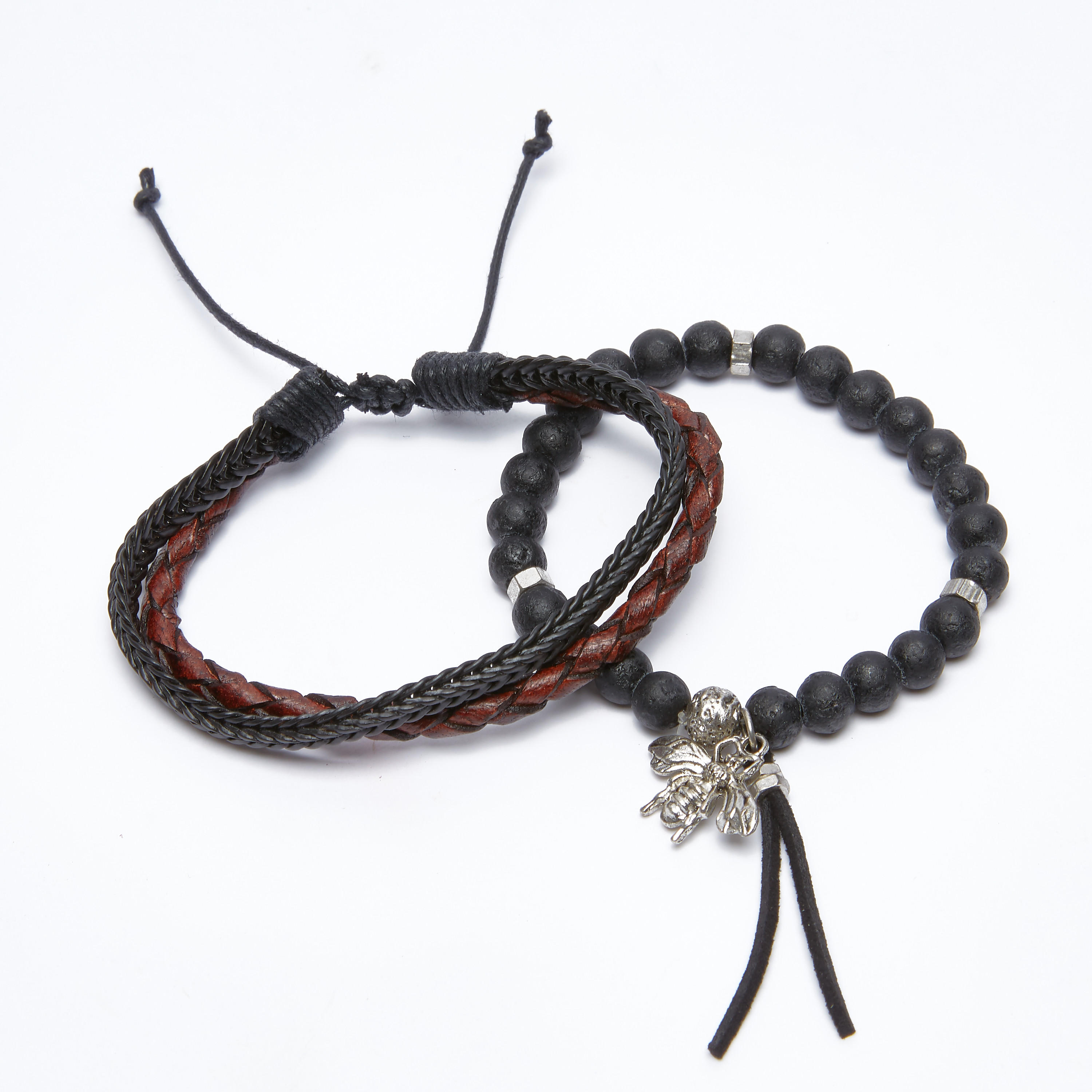 أساور متنوعة - طقم من قطعتين-men-watchesandjewellery-bracelets-image-3