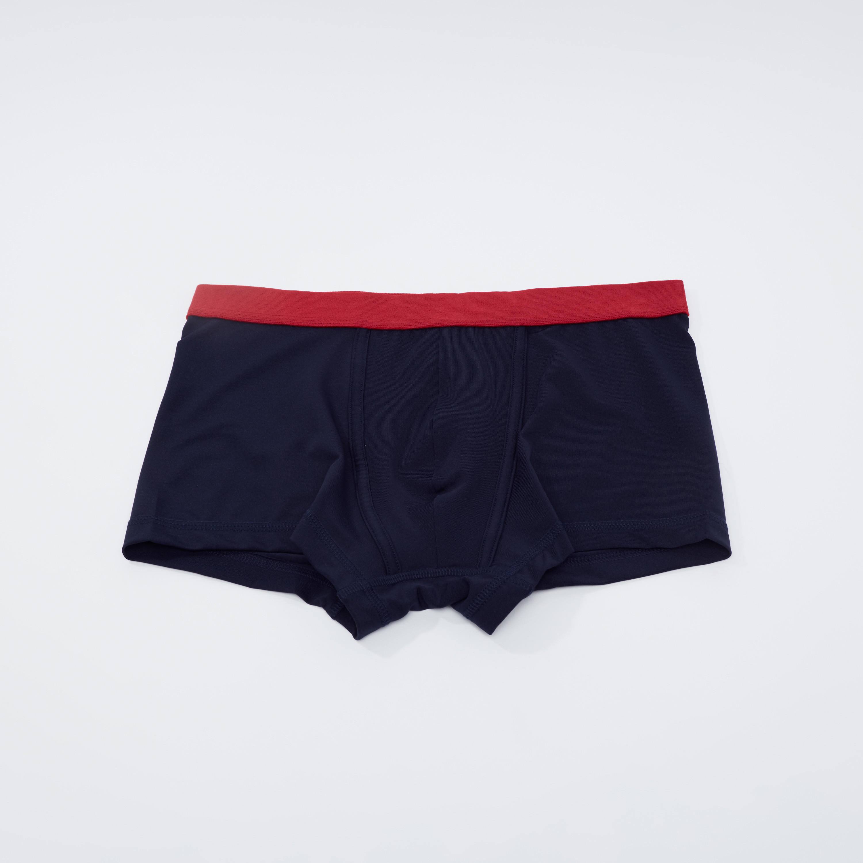 Set of 3 - Plain Trunks with Elasticised Waistband-men-clothing-innerwear-underwear-image-2