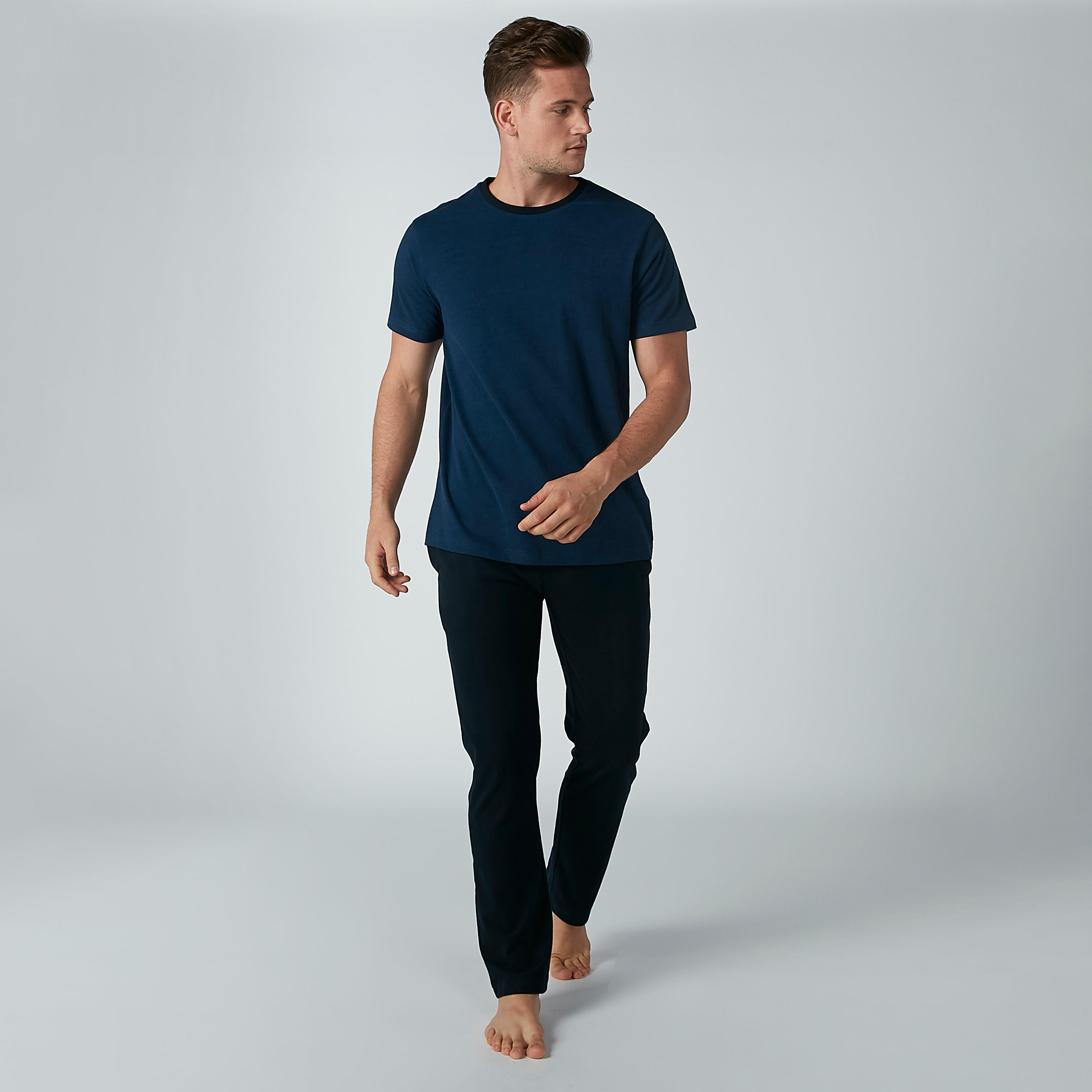 Plain Round Neck T-shirt and Pyjama Set-men-clothing-nightwear-sets-image-3
