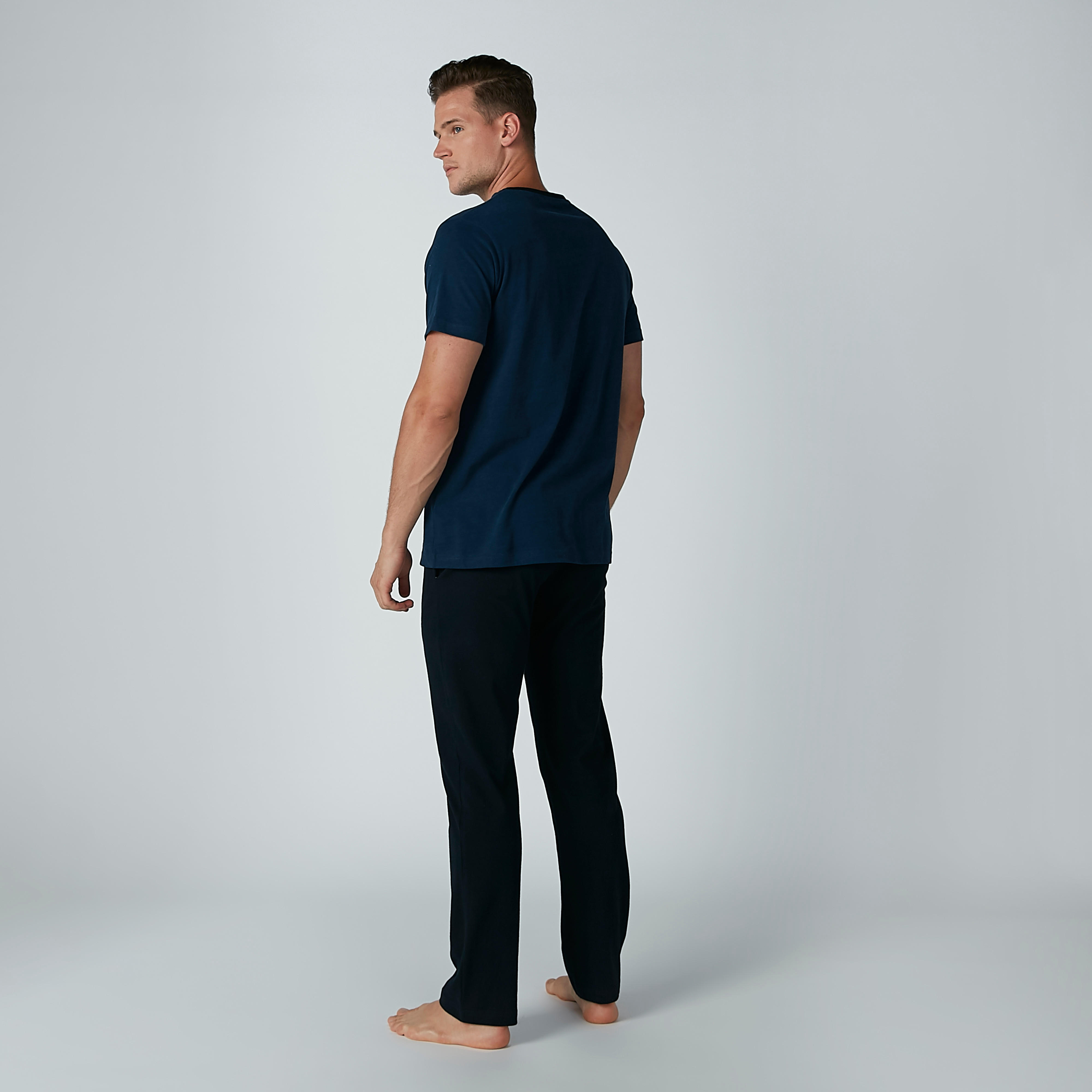 Plain Round Neck T-shirt and Pyjama Set-men-clothing-nightwear-sets-image-4