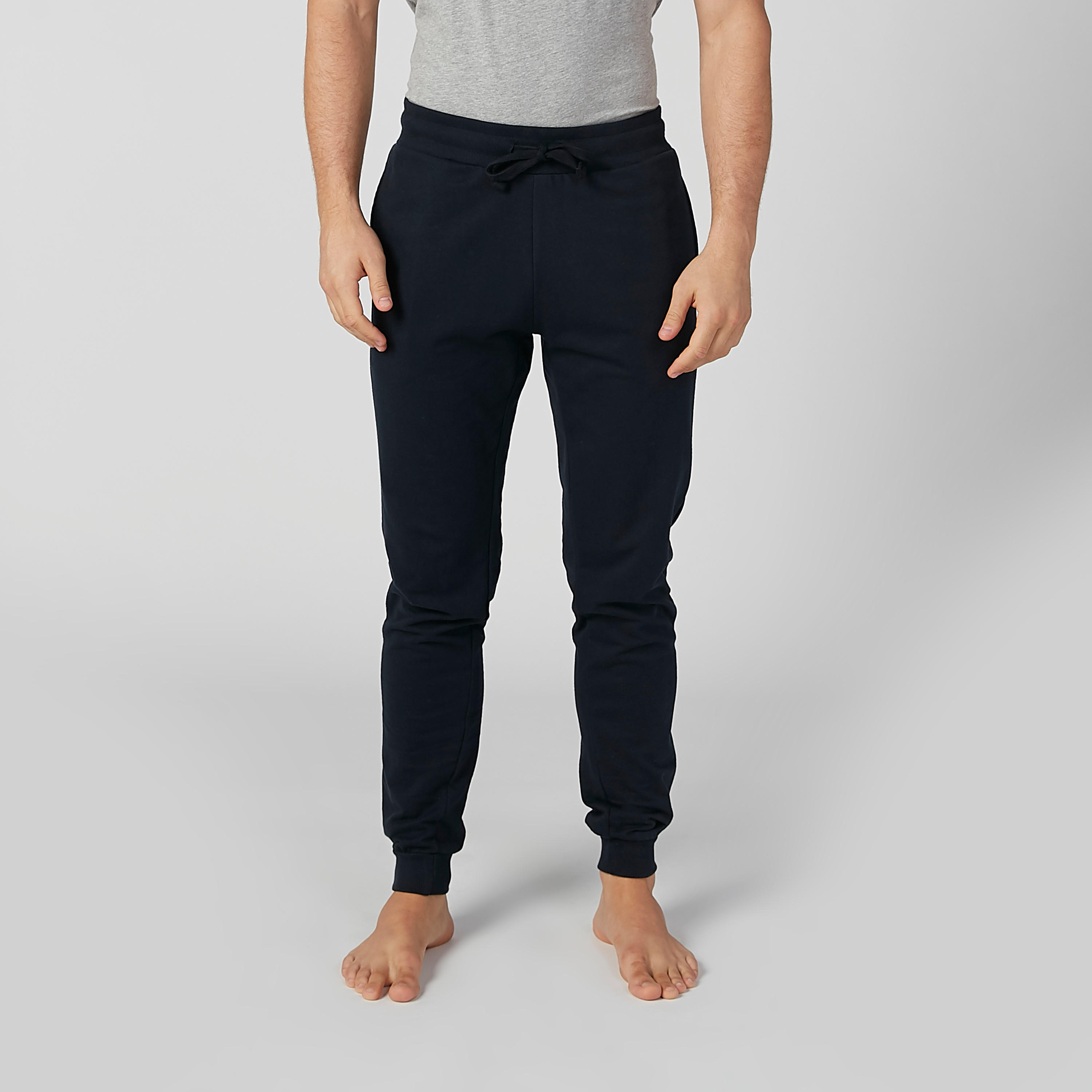 Full Length Plain Pyjamas with Pocket Detail and Drawstring-men-clothing-nightwear-sets-image-4