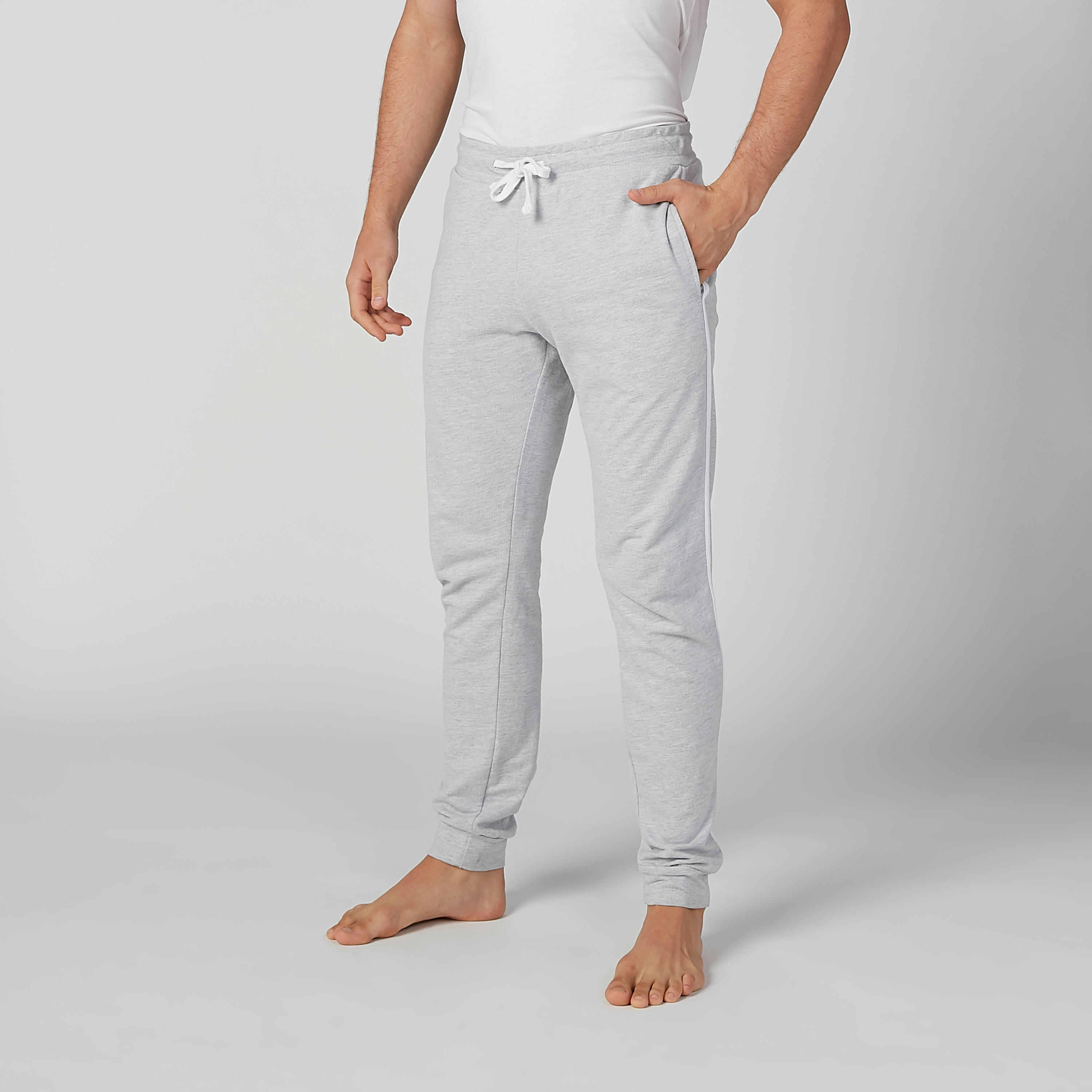 Full Length Plain Jog Pants with Pocket Detail and Drawstring-men-clothing-bottoms-joggers-image-1