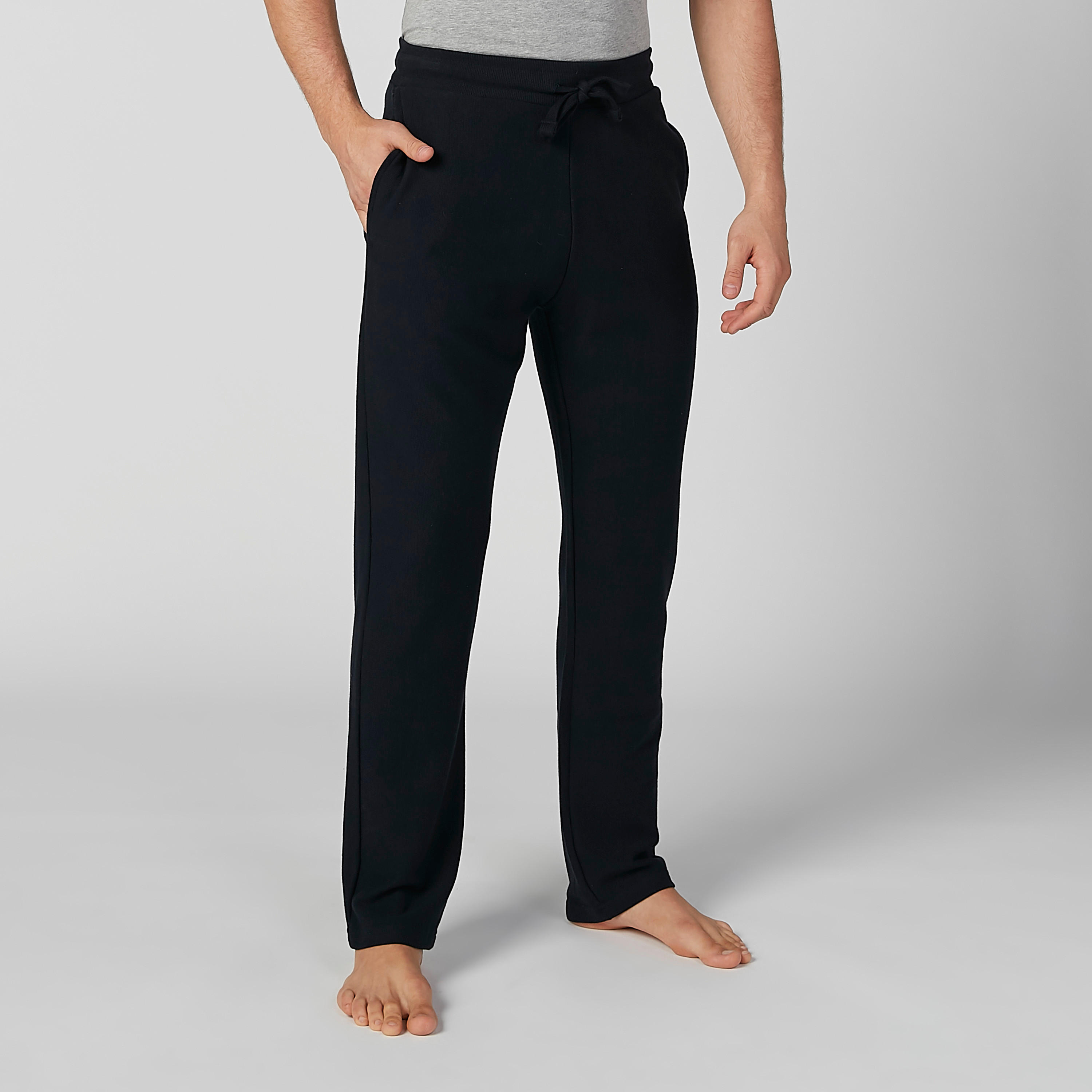 بنطال بيجاما سادة طويل برباط وجيوب-men-clothing-nightwear-pyjamaandshorts-image-1
