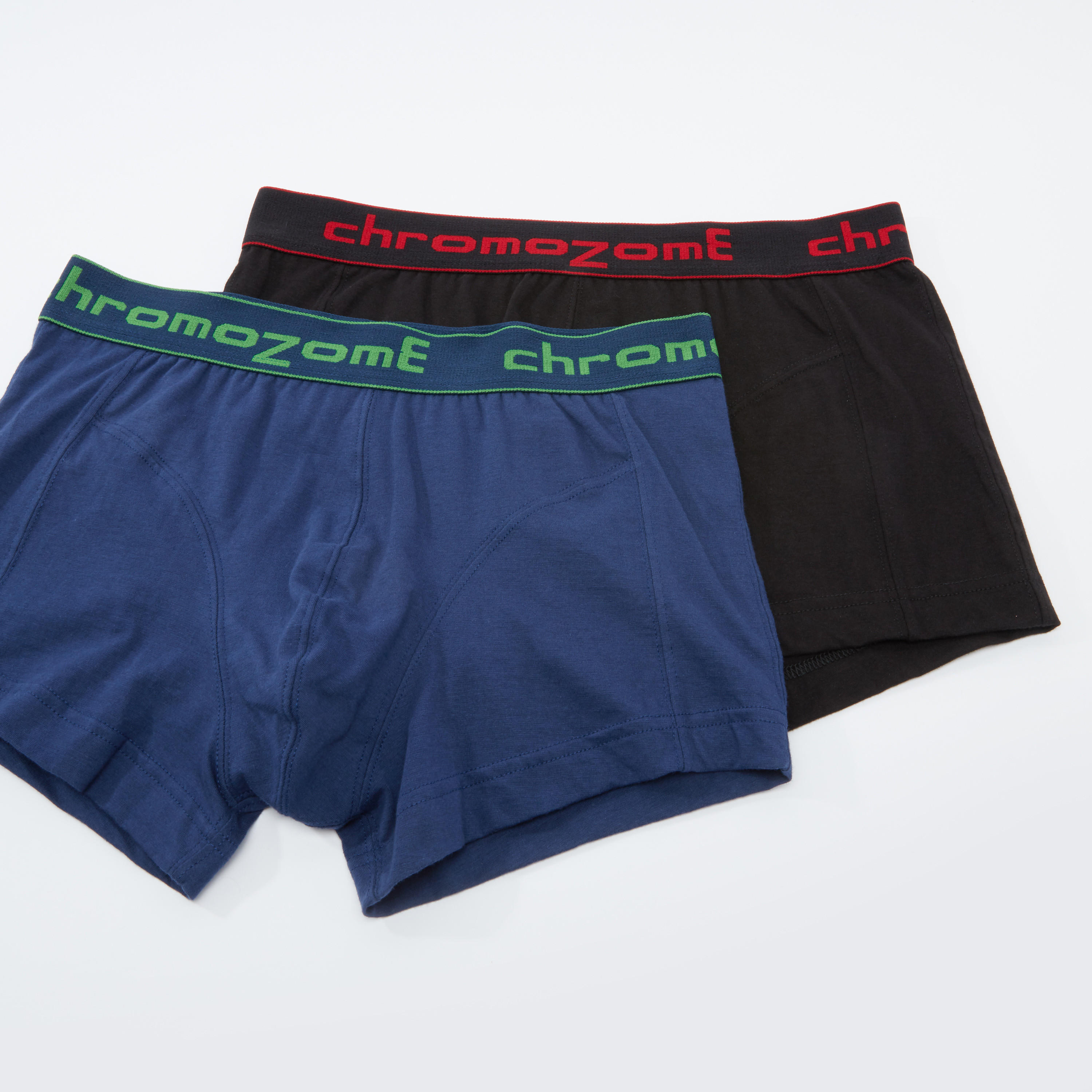 سراويل داخلية سادة بخصر مطّاطي كروموزوم - طقم من قطعتين-men-clothing-innerwear-underwear-image-1