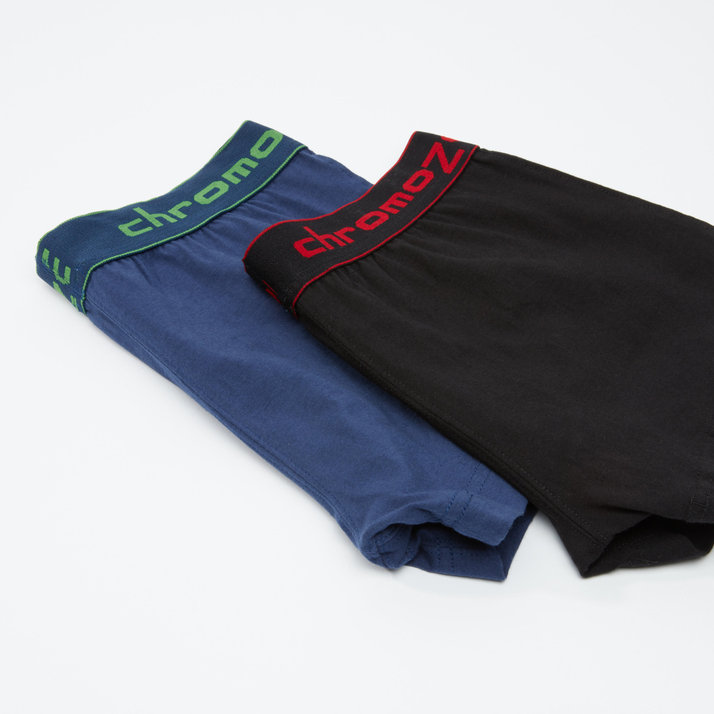 سراويل داخلية سادة بخصر مطّاطي كروموزوم - طقم من قطعتين-men-clothing-innerwear-underwear-image-3