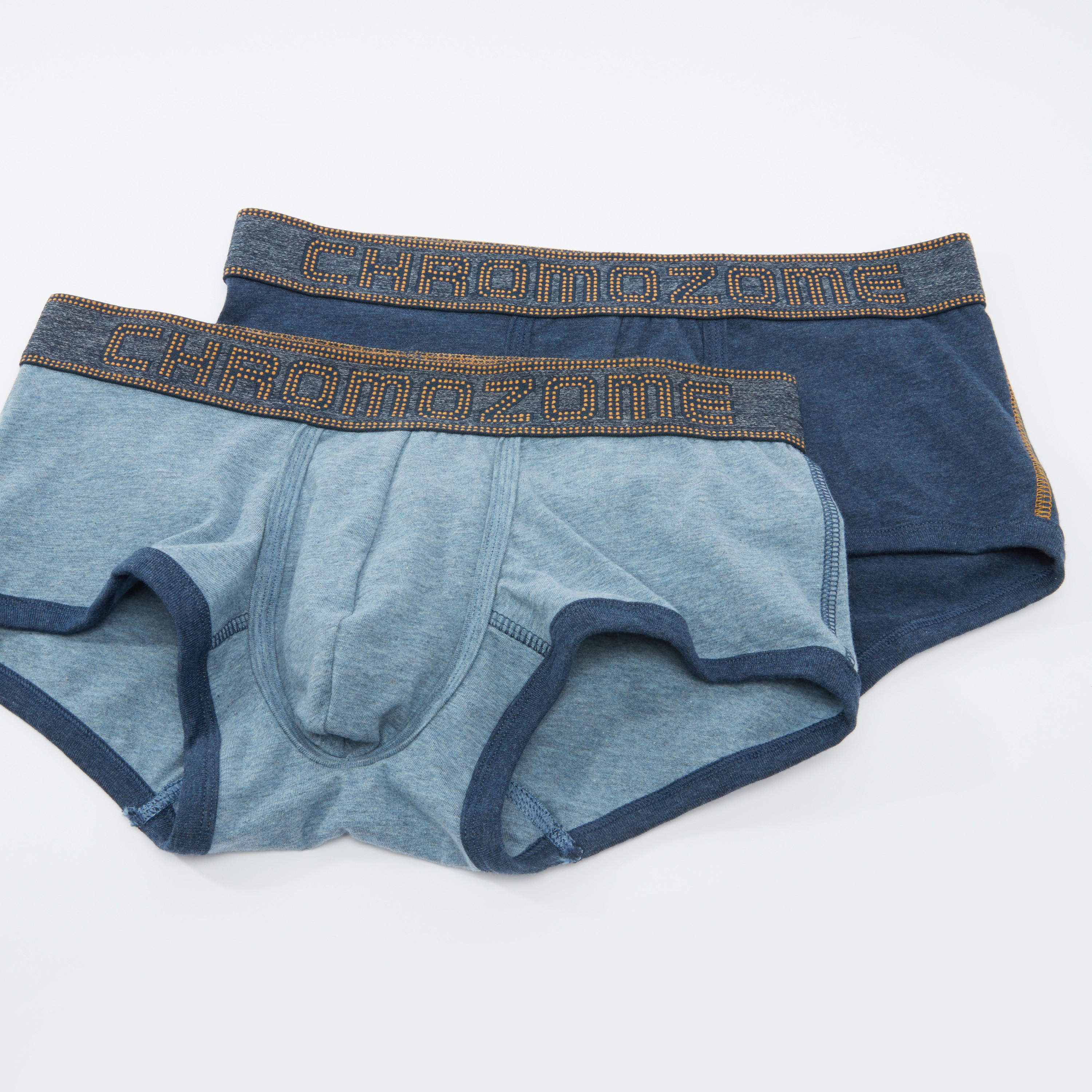 سراويل داخلية سادة بخصر مطّاطي كروموزوم - طقم من قطعتين-men-clothing-innerwear-underwear-image-1