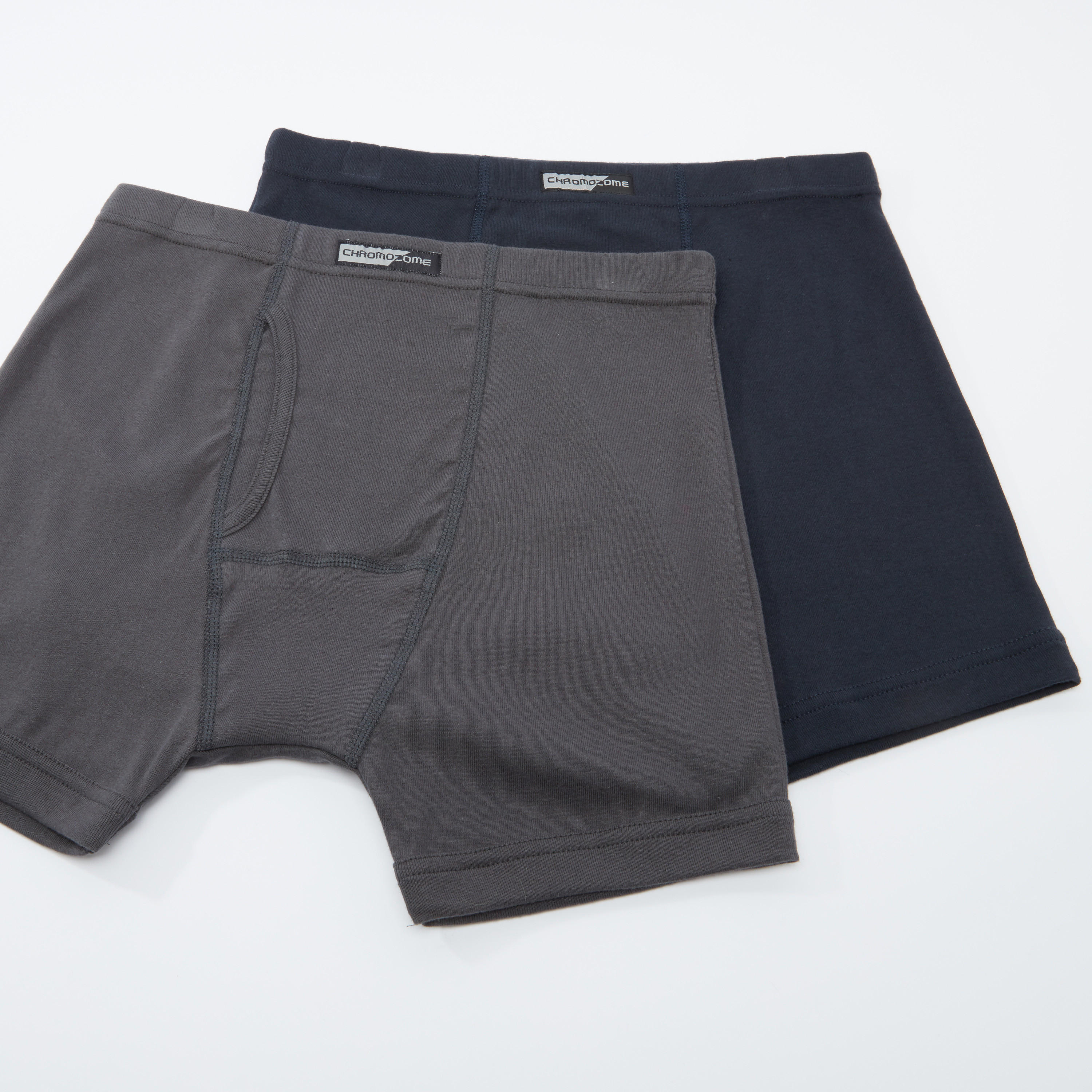 سراويل داخلية سادة بخصر مطّاطي كروموزوم - طقم من قطعتين-men-clothing-innerwear-underwear-image-1