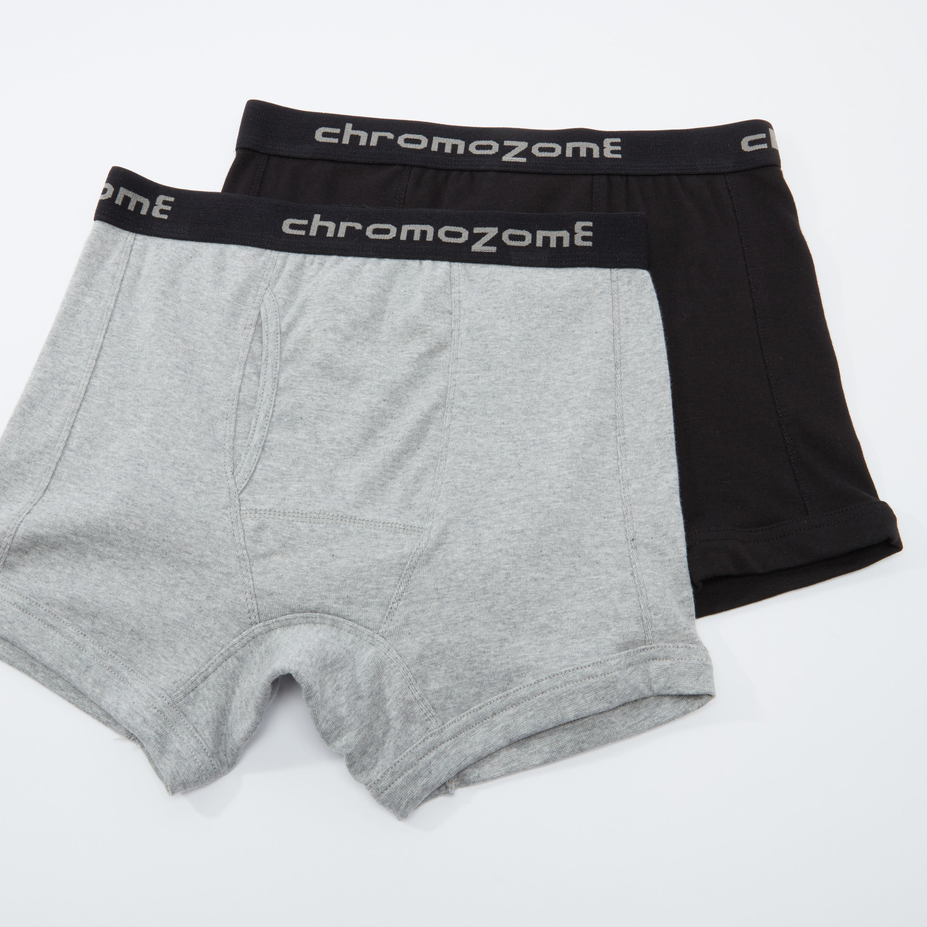 سراويل داخلية سادة بخصر مطّاطي كروموزوم - طقم من قطعتين-men-clothing-innerwear-underwear-image-1