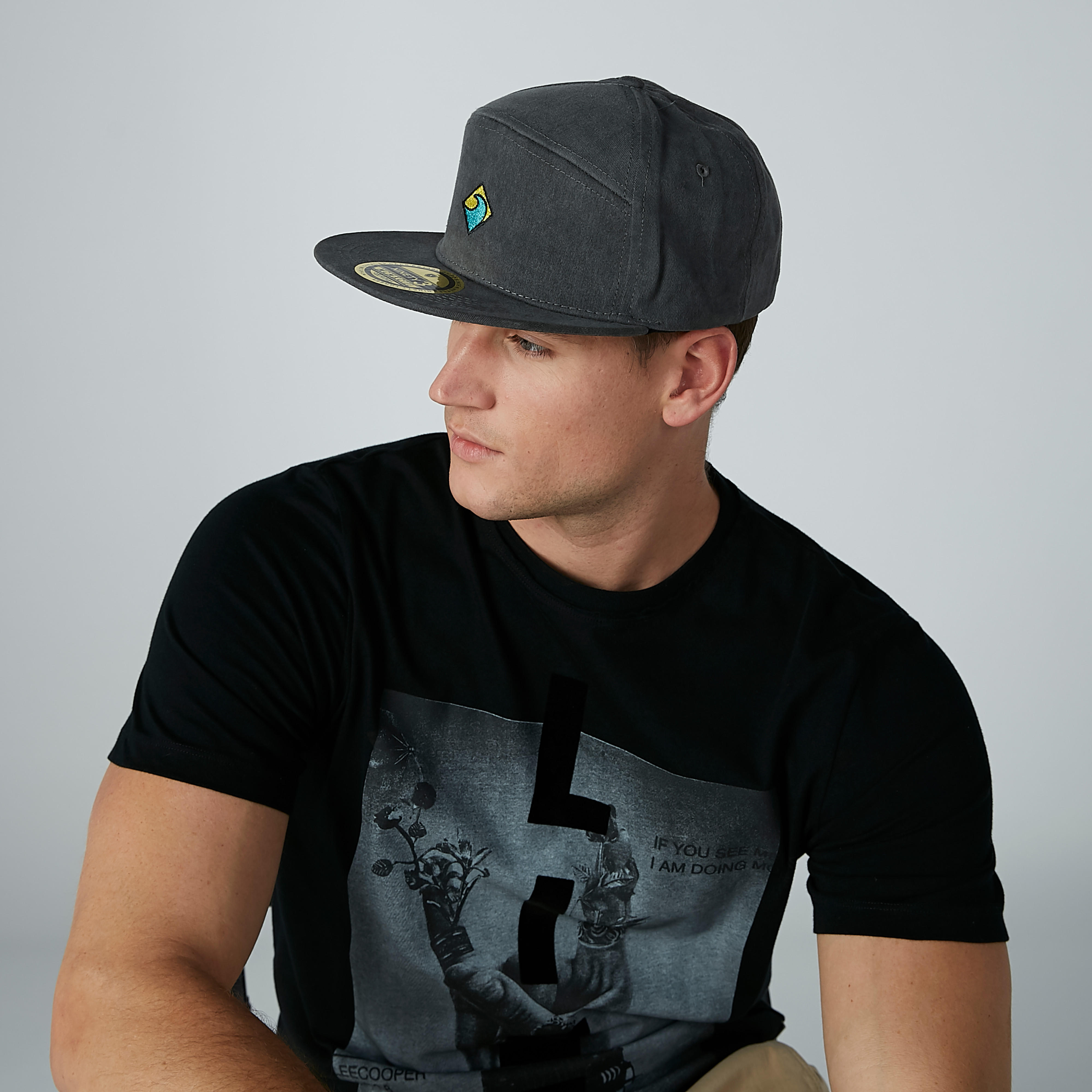 Textured Cap with Snap Closure-men-caps-image-2