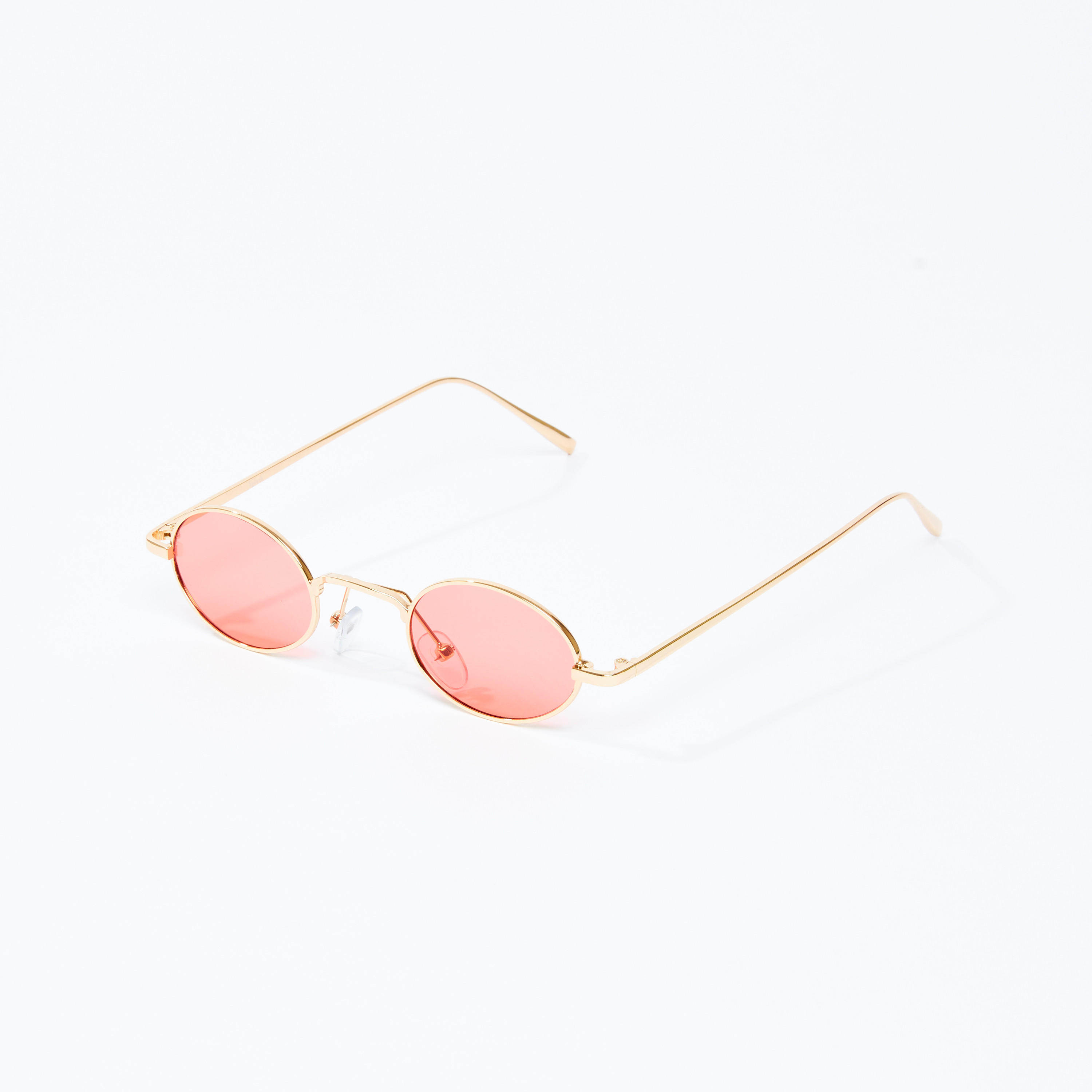 نظارة شمسية بيضاوية بإطار ميتاليك زجاجي-men-sunglasses-image-1